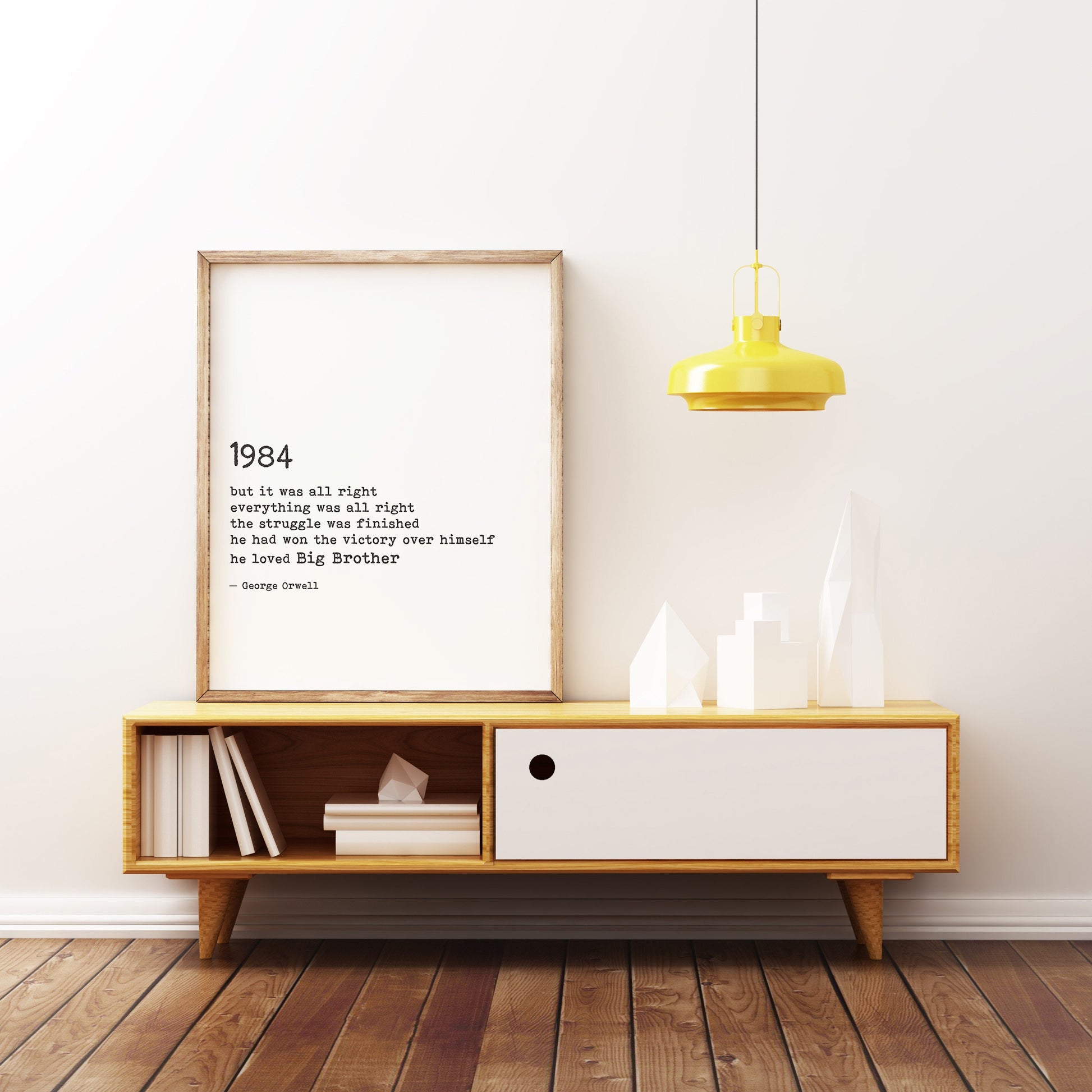 George Orwell 1984 Quote Art Print – Minimalist Black, White or Vintage Decor