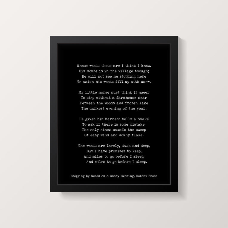 Robert Frost's Poem - Stopping by Woods on a Snowy Evening