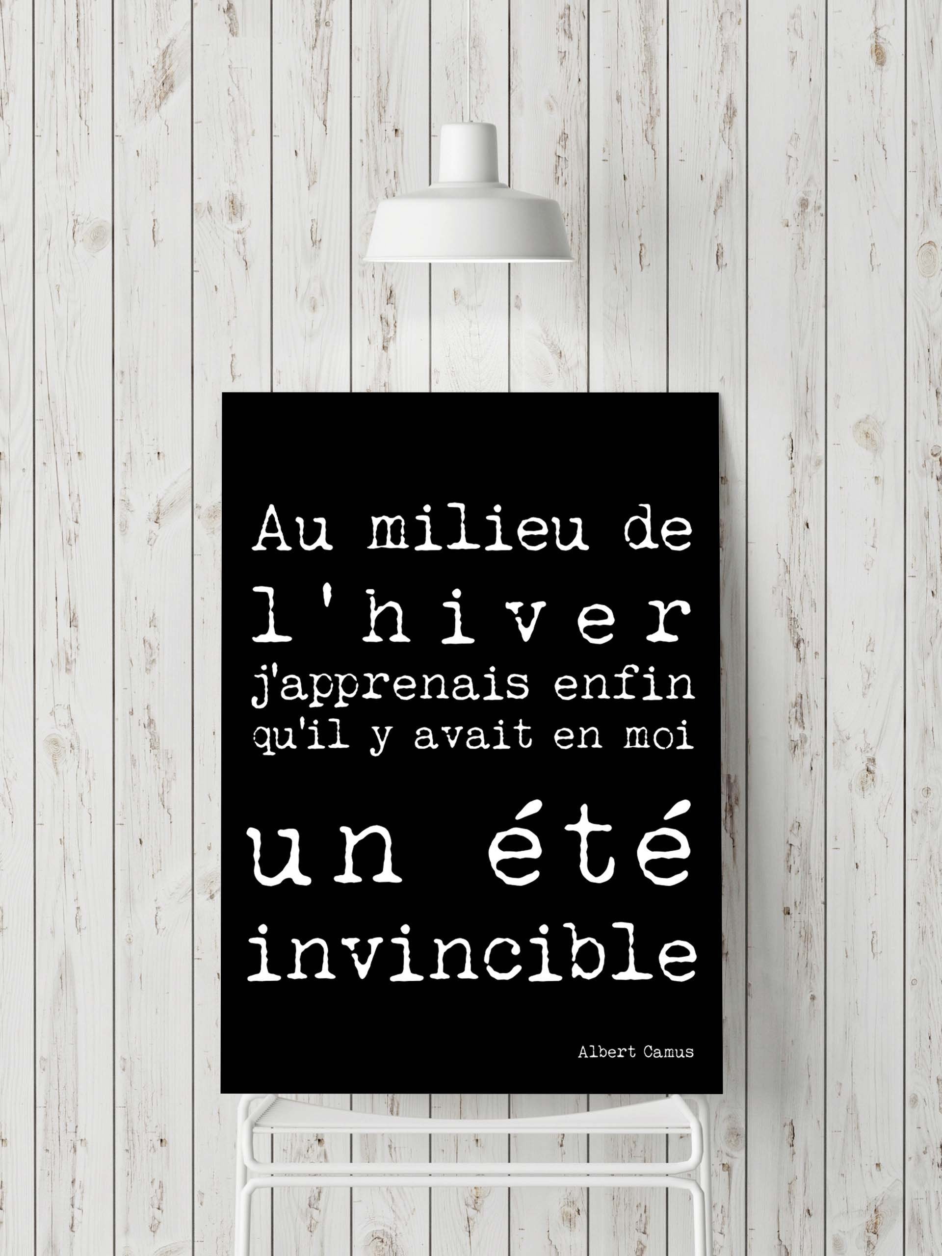 Albert Camus Quote Print in French Bedroom Decor, Office Decor