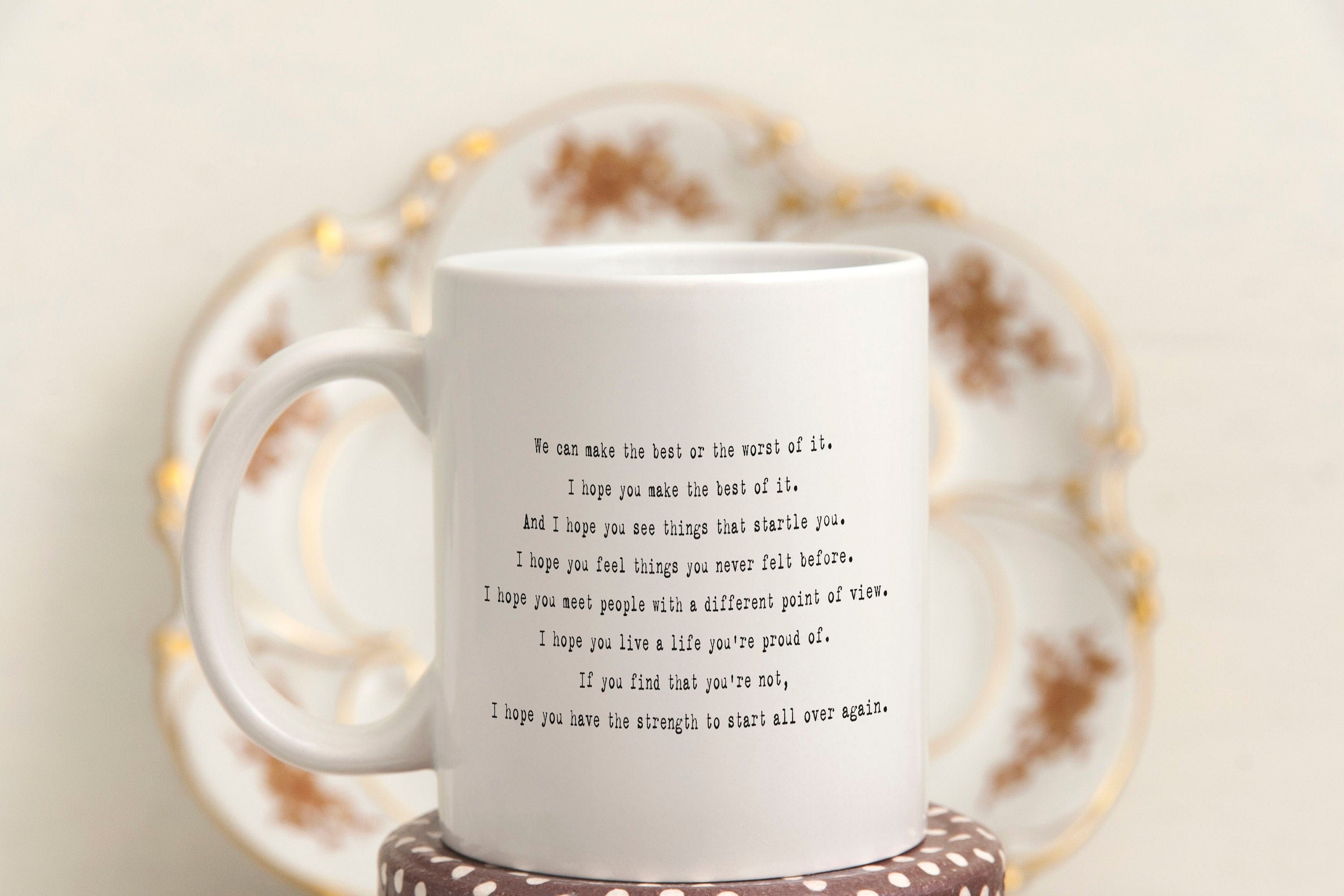 F. Scott Fitzgerald Mug - Make The Best Of It Quote Ceramic Coffee Cup