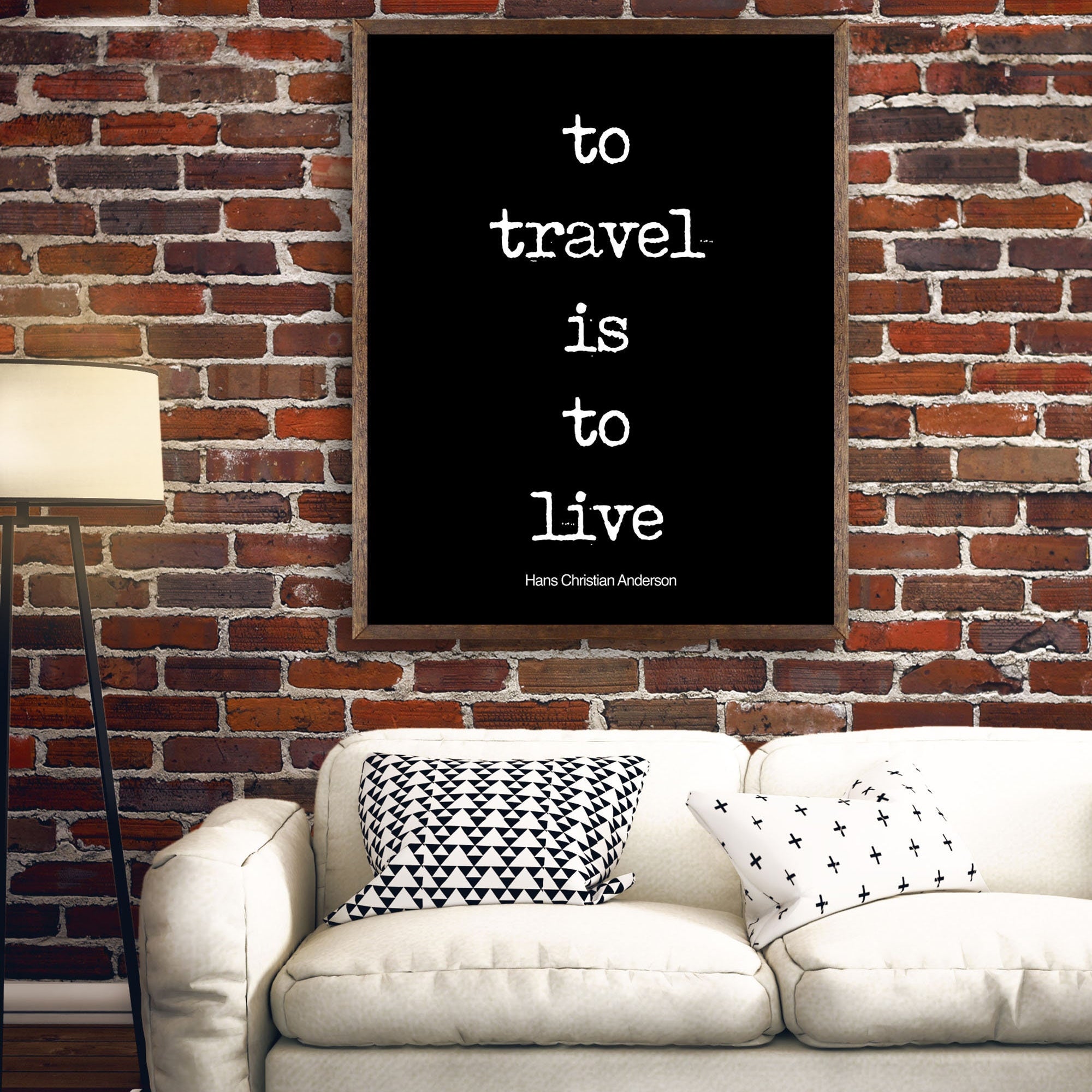 To Travel is to Live Inspirational Quote, Travel Art for your Home Decor