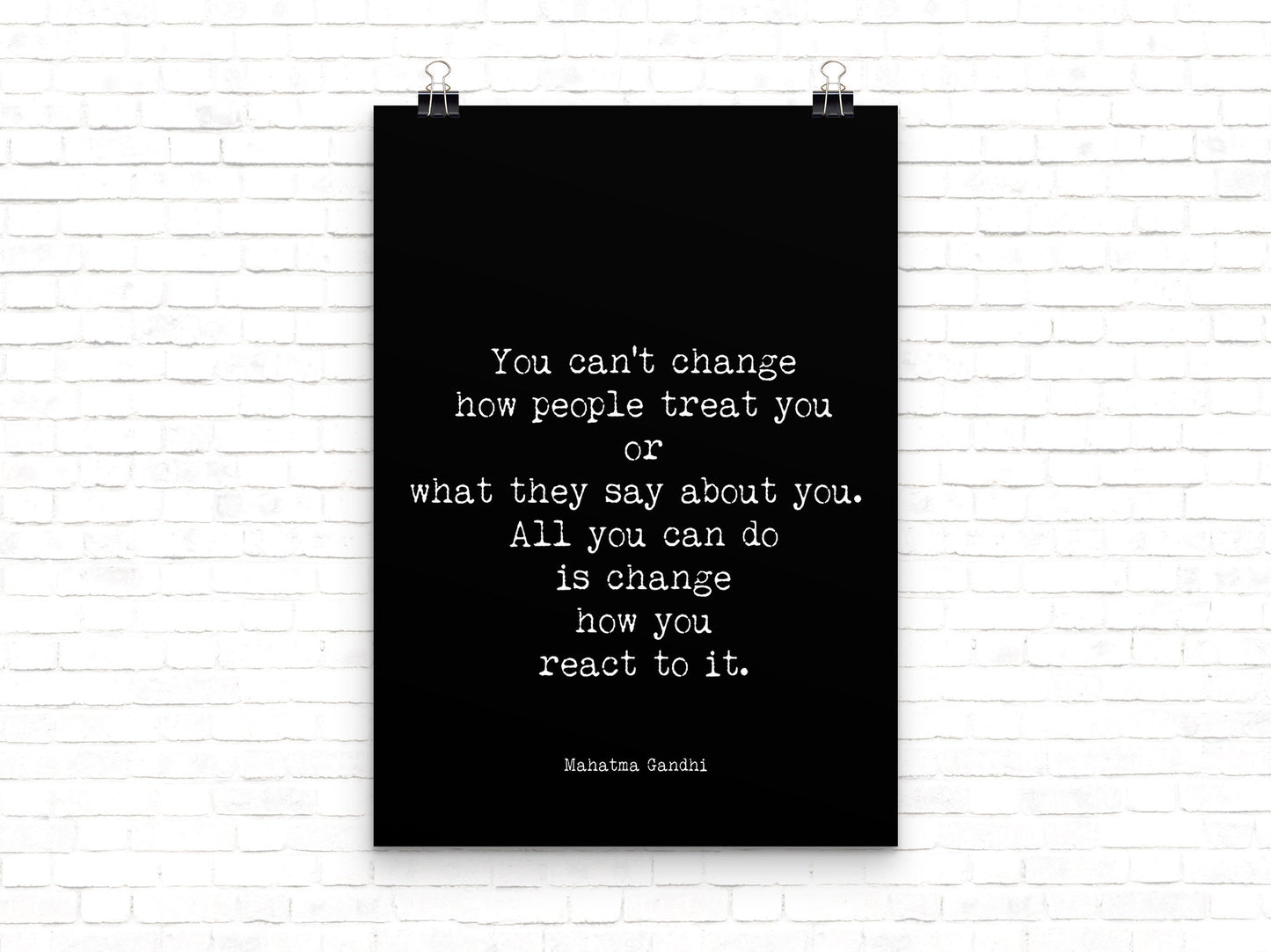 Gandhi Quote Print – Inspirational Wall Art, Typewriter Style Decor