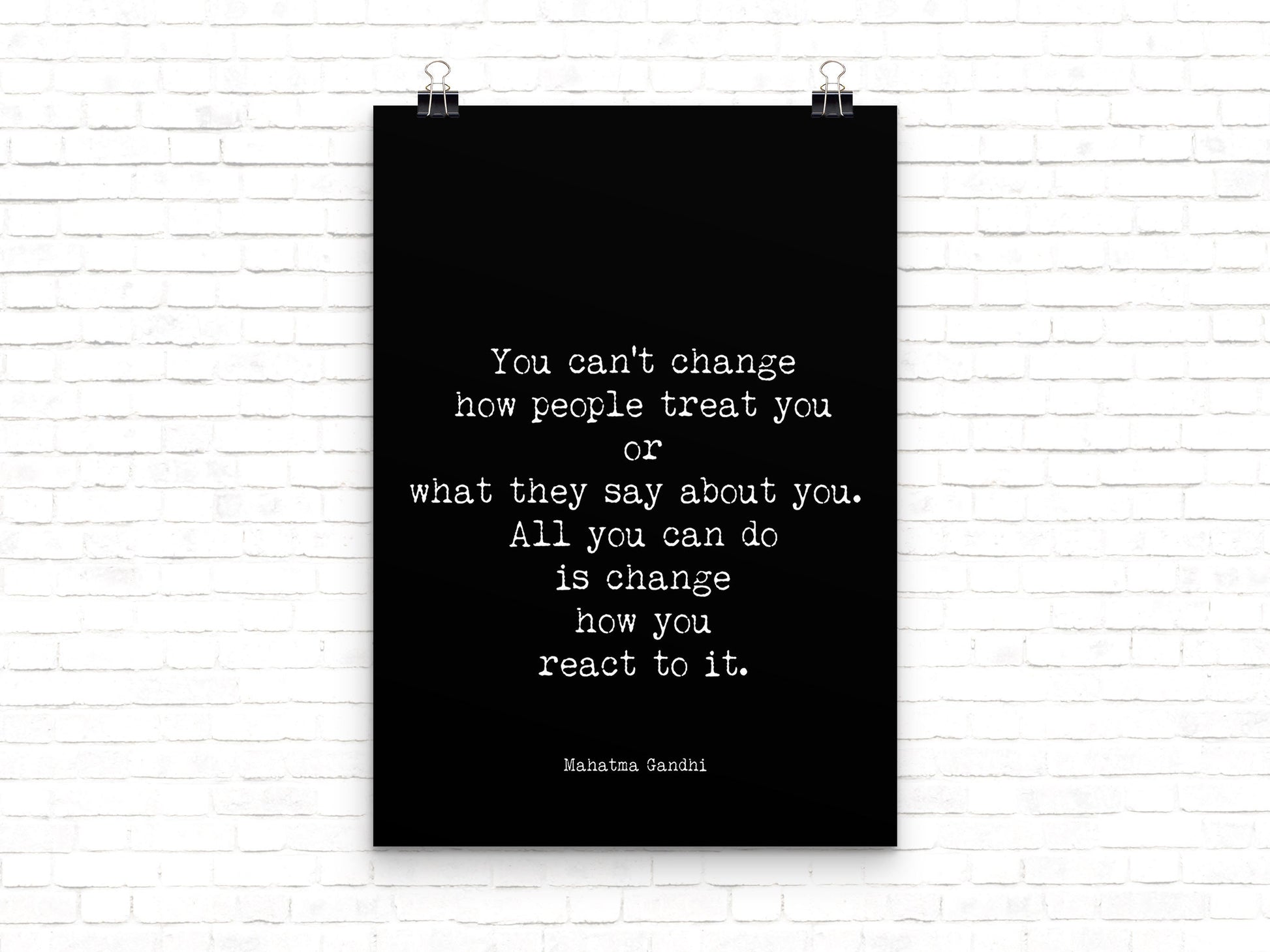 Gandhi Quote Print – Inspirational Wall Art, Typewriter Style Decor