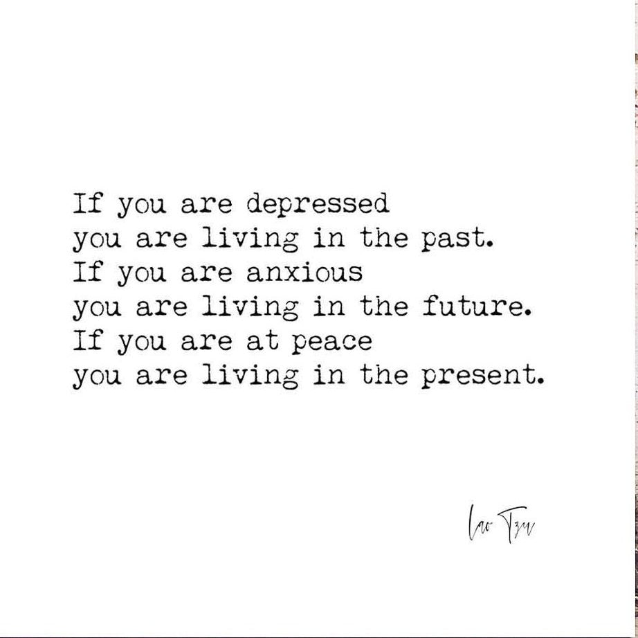 Lao Tzu Peace Wall Art Prints in Black and White - If You Are At Peace You Are Living In The Present - Unframed or Framed Art