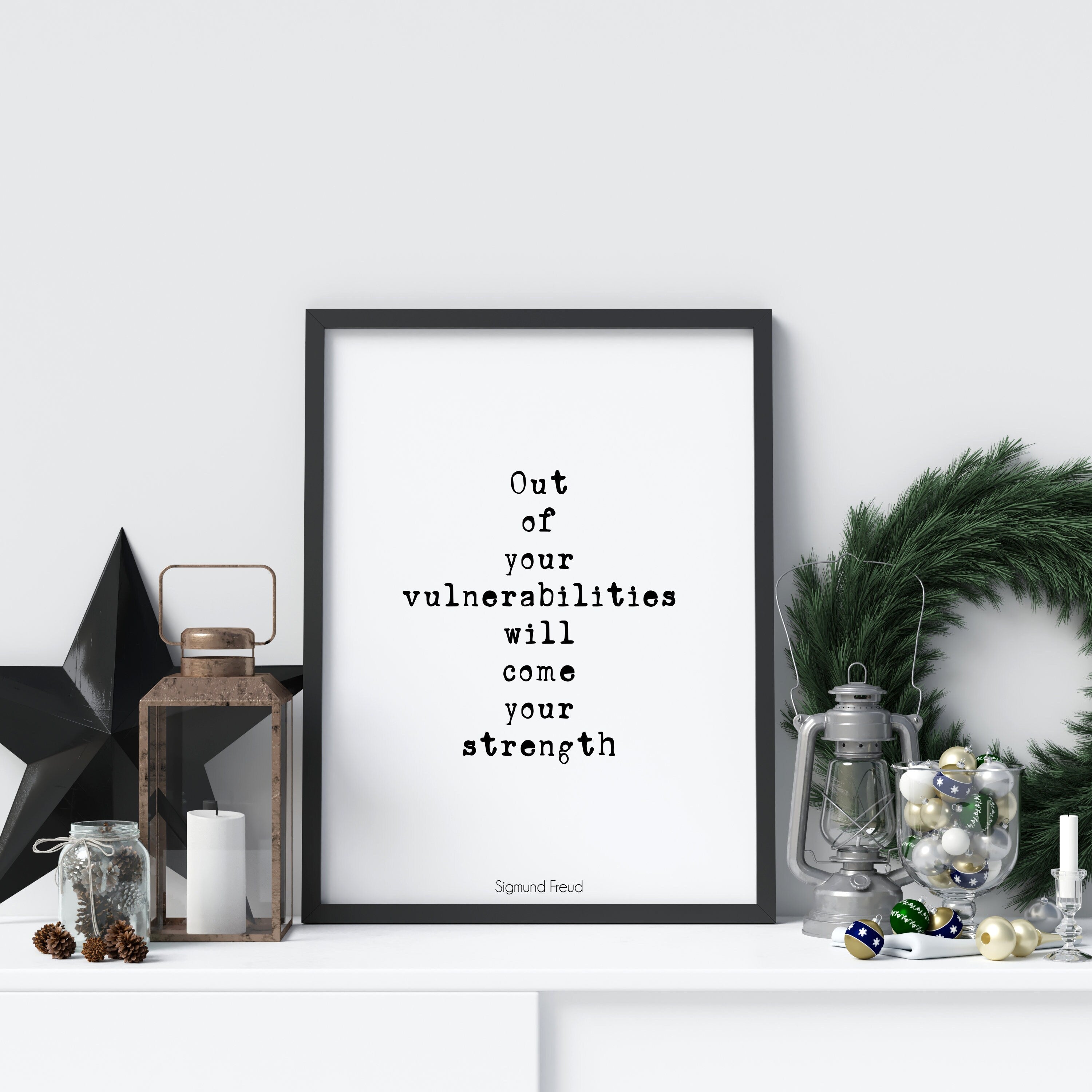 Motivation Print with Sigmund Freud Quote, Inspirational Poster