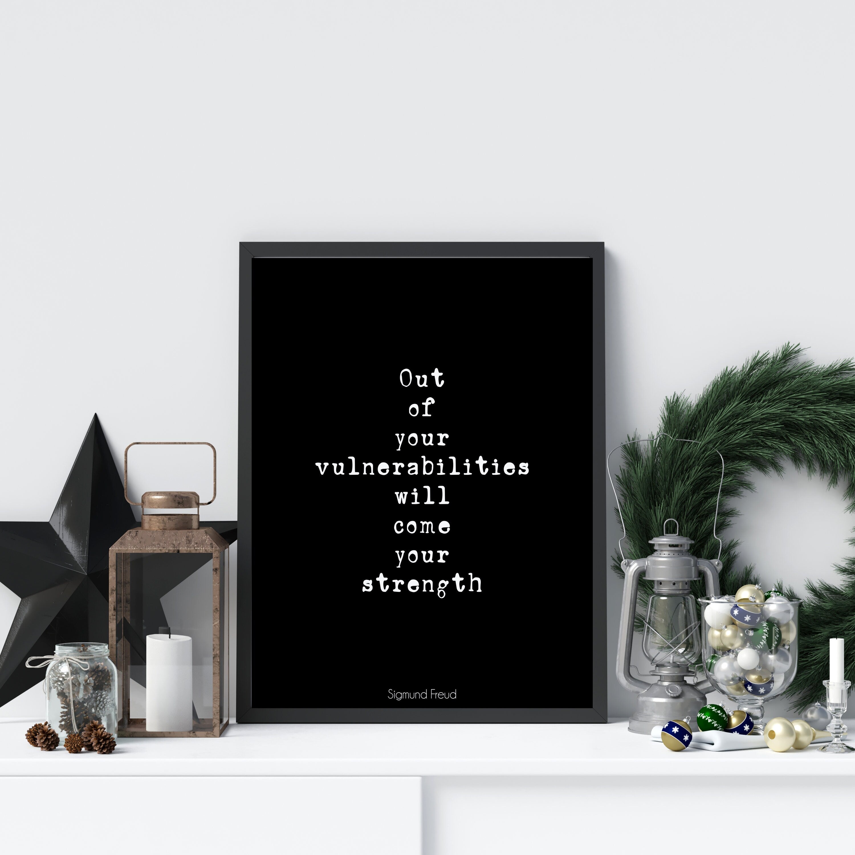 Motivation Print with Sigmund Freud Quote, Inspirational Poster