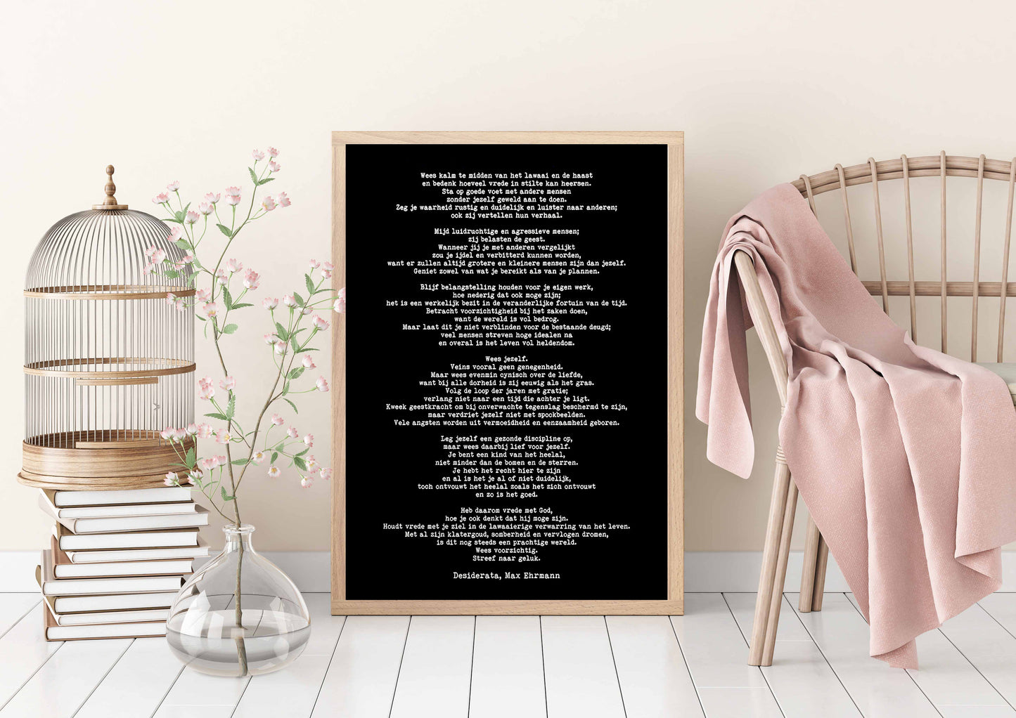 Desiderata Dutch Poem Art Print by Max Ehrmann