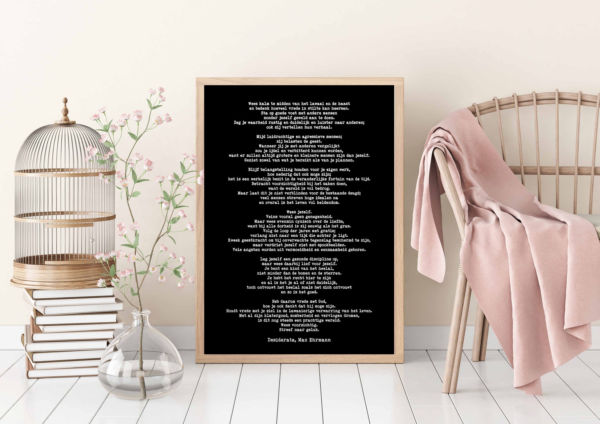 Desiderata Dutch Poem Art Print by Max Ehrmann