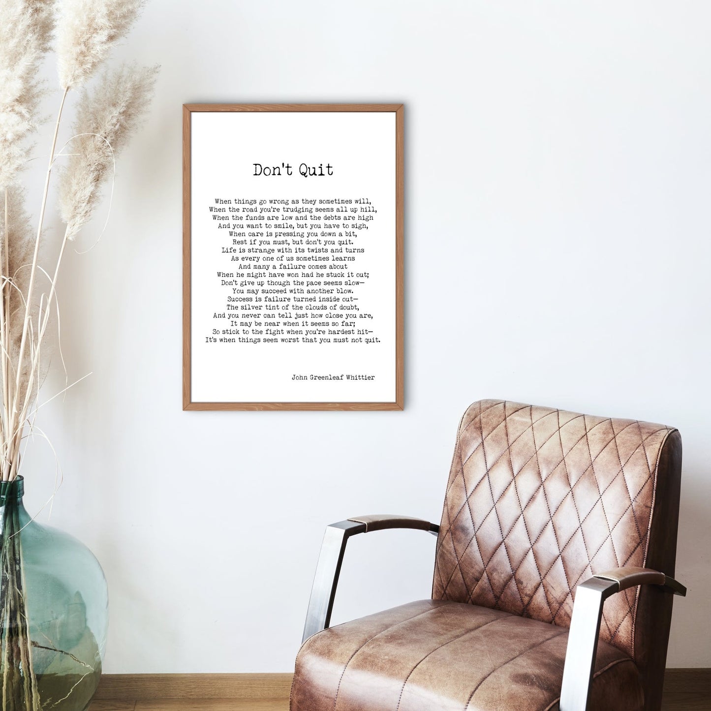 Don’t Quit Poem Print by John Greenleaf Whittier