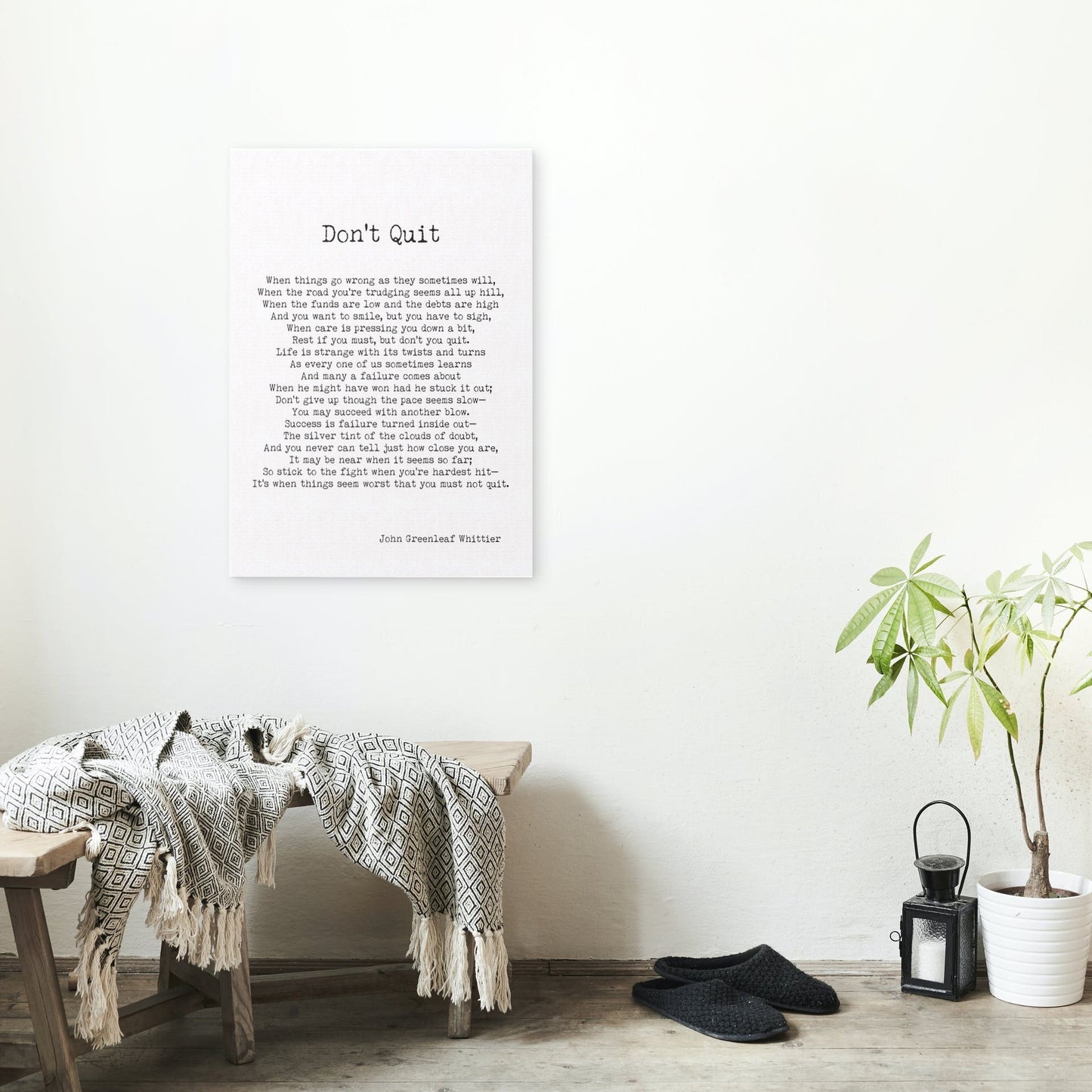 Don’t Quit Poem Print by John Greenleaf Whittier
