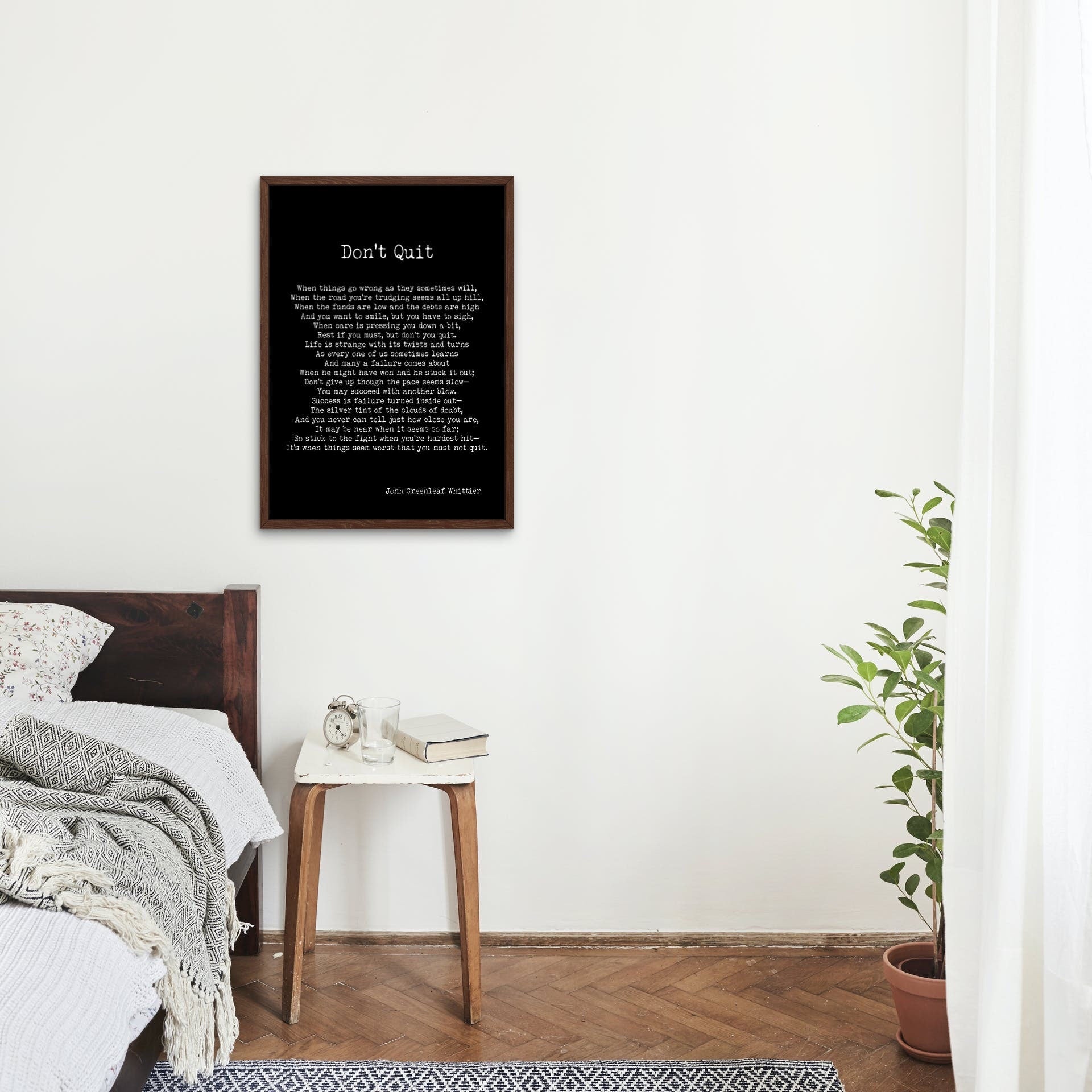 Don’t Quit Poem Print by John Greenleaf Whittier