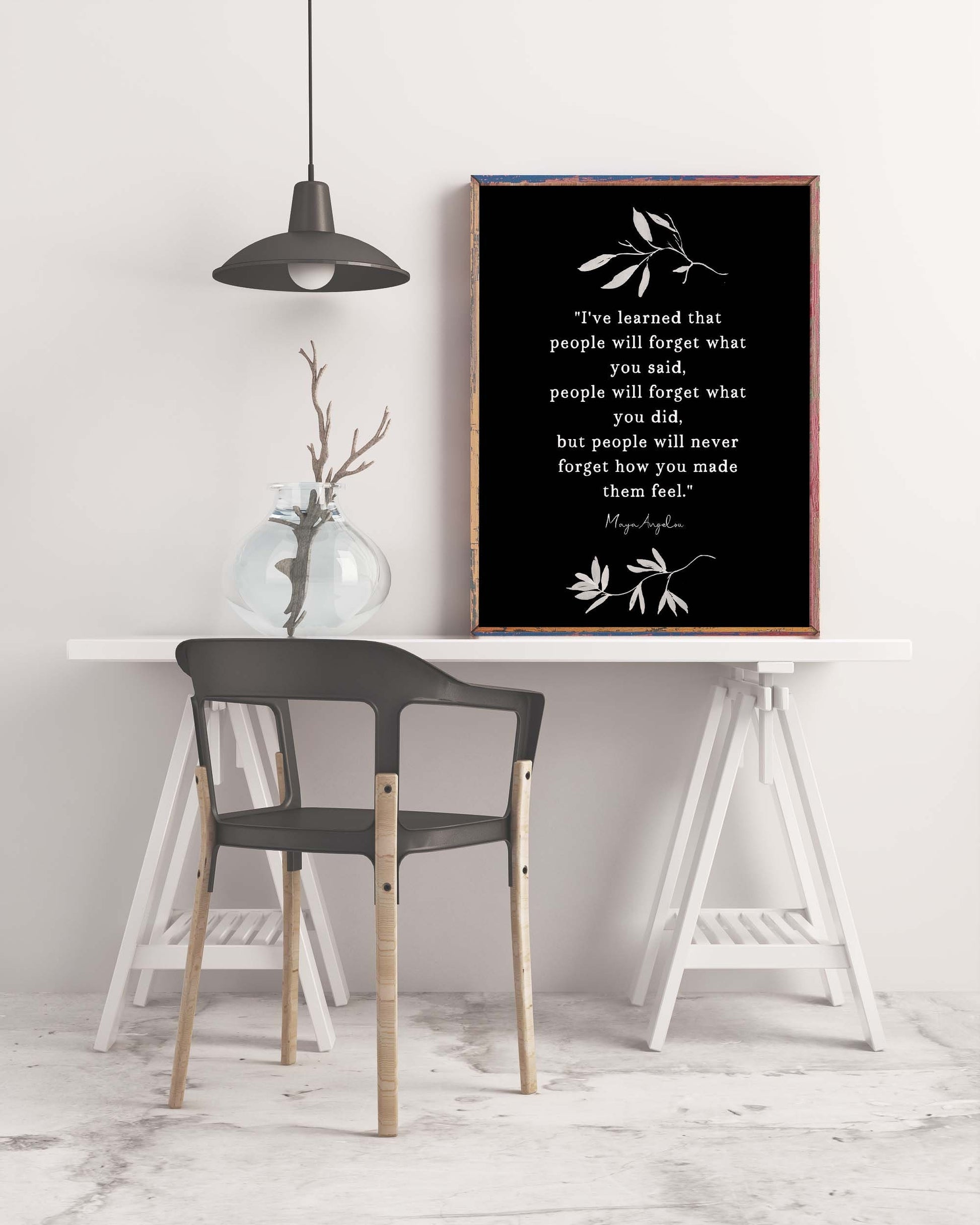 Maya Angelou I've Learned Inspirational Quote Print, Life Quote Minimalist Art