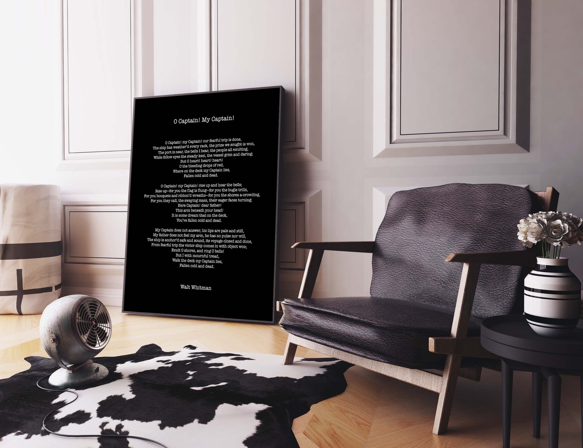 Walt Whitman O Captain My Captain Poem Print — Classic Literature Wall Art
