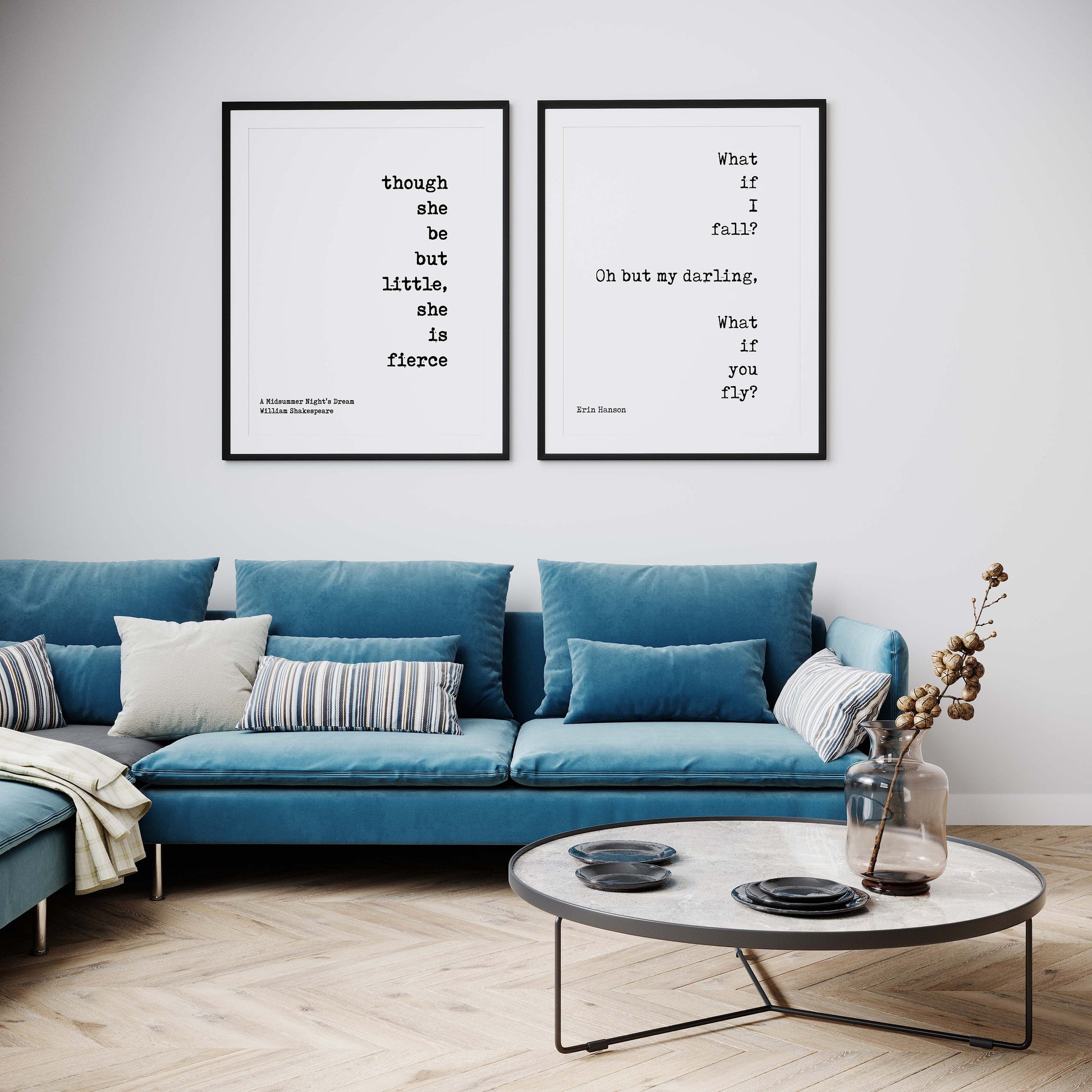What If You Fly Art - Erin Hanson & Shakespeare Print Set, Though She Be Little