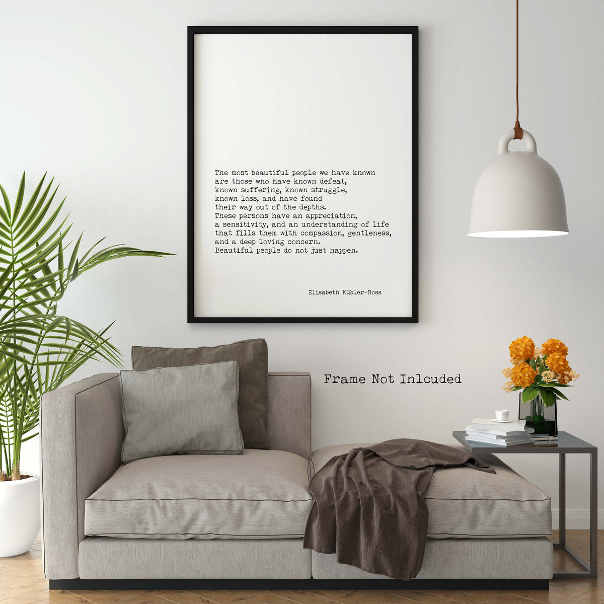 Elisabeth Kübler-Ross Quote Print Vintage Literary Wall Art