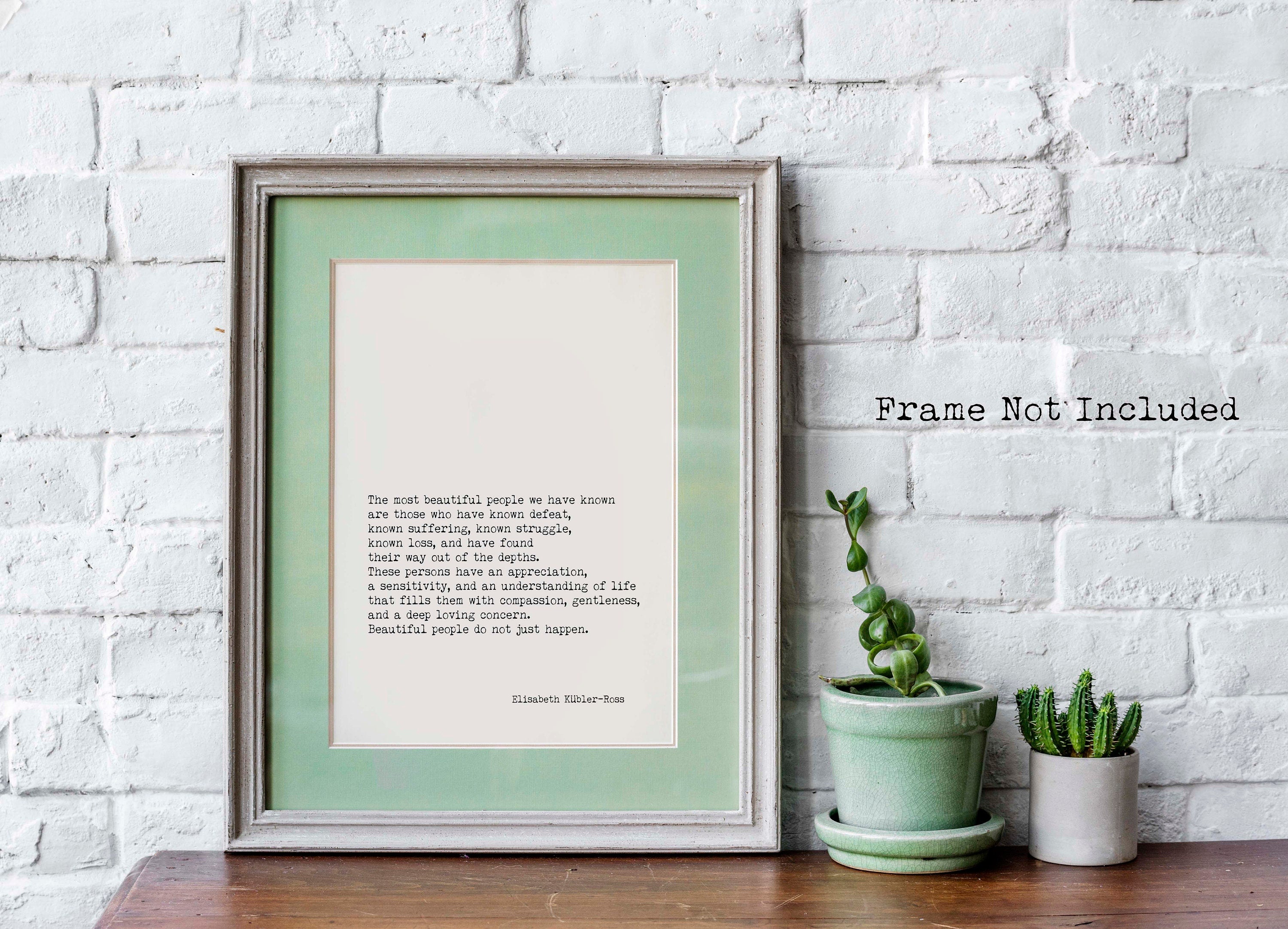 Elisabeth Kübler-Ross Quote Print Vintage Literary Wall Art