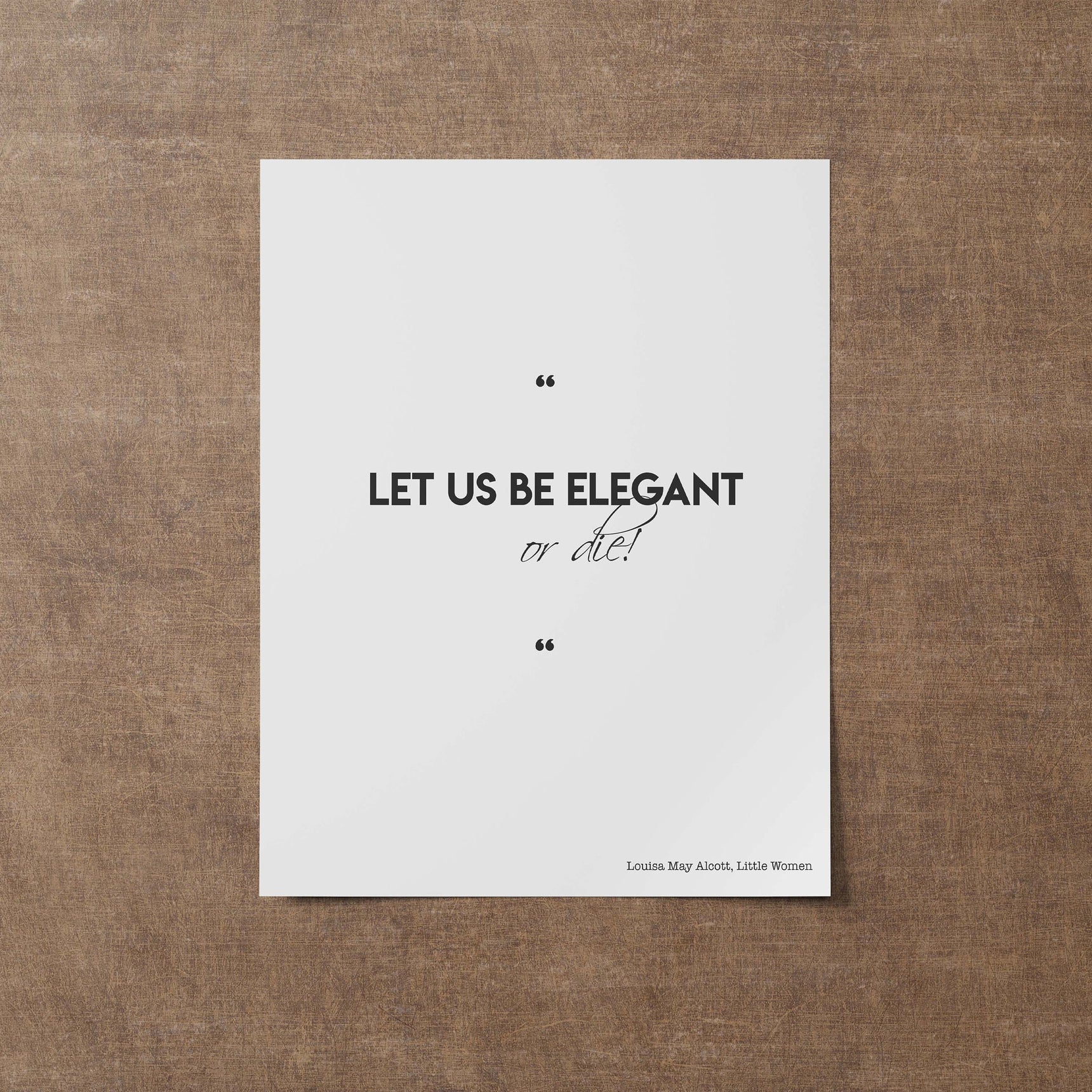Little Women Print for Bedroom Decor, Louisa M Alcott Art Print Quote Poster