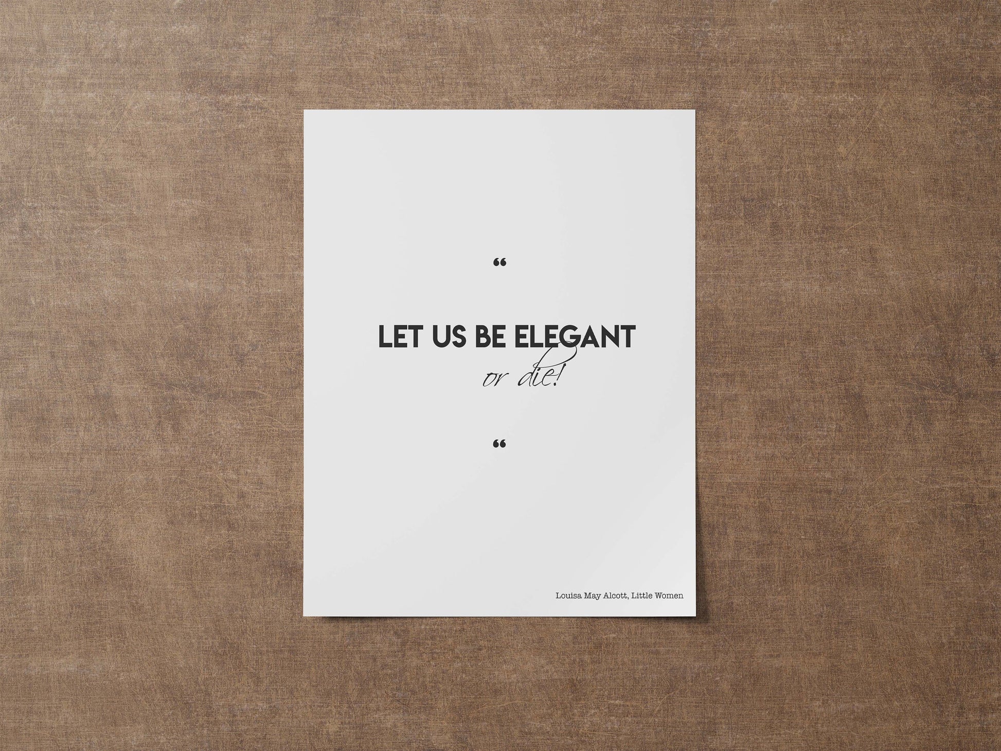 Little Women Print for Bedroom Decor, Louisa M Alcott Art Print Quote Poster