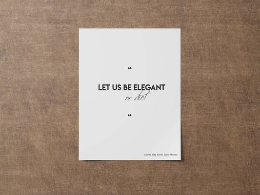 Little Women Print for Bedroom Decor, Louisa M Alcott Art Print Quote Poster