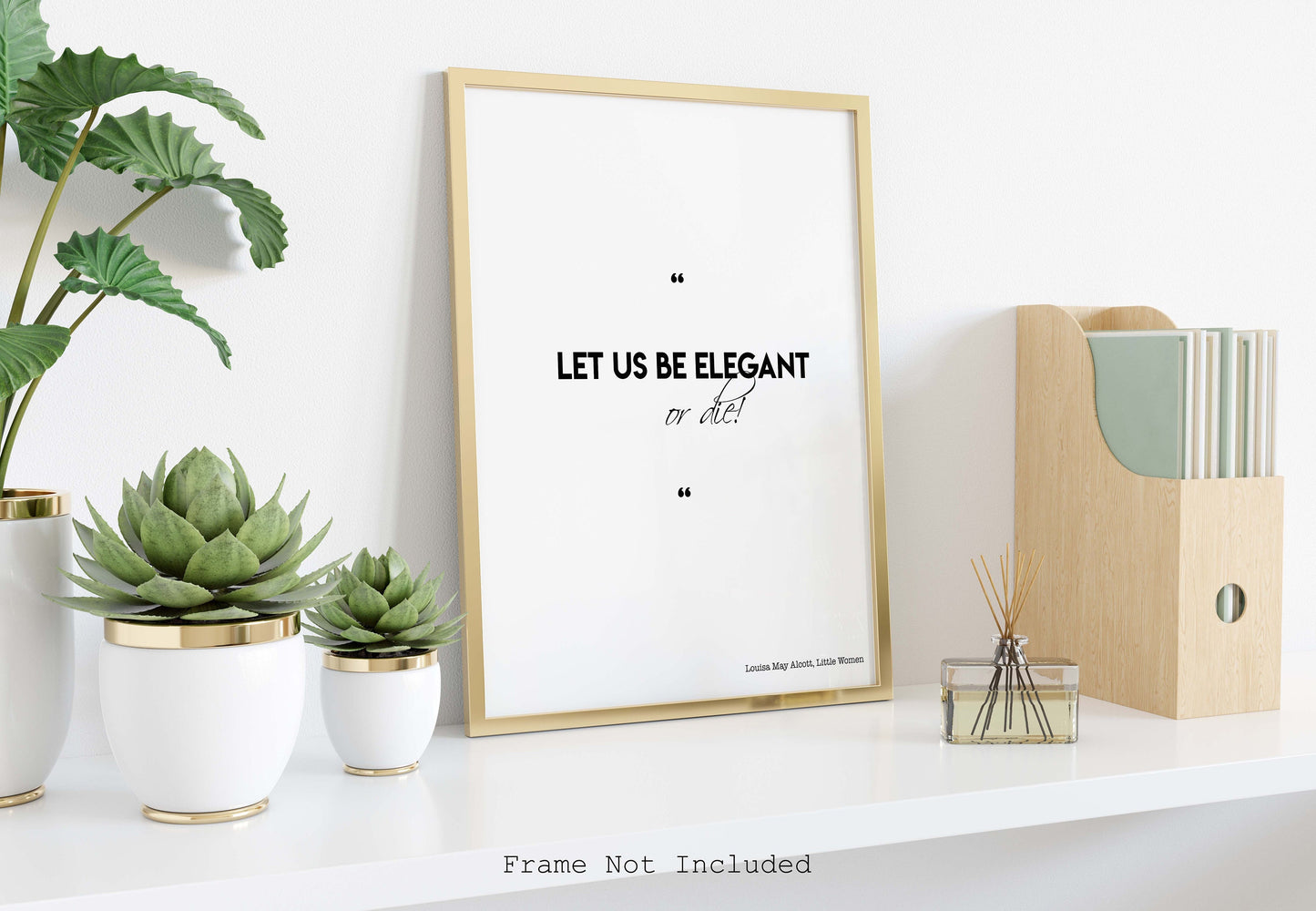 Little Women Print for Bedroom Decor, Louisa M Alcott Art Print Quote Poster