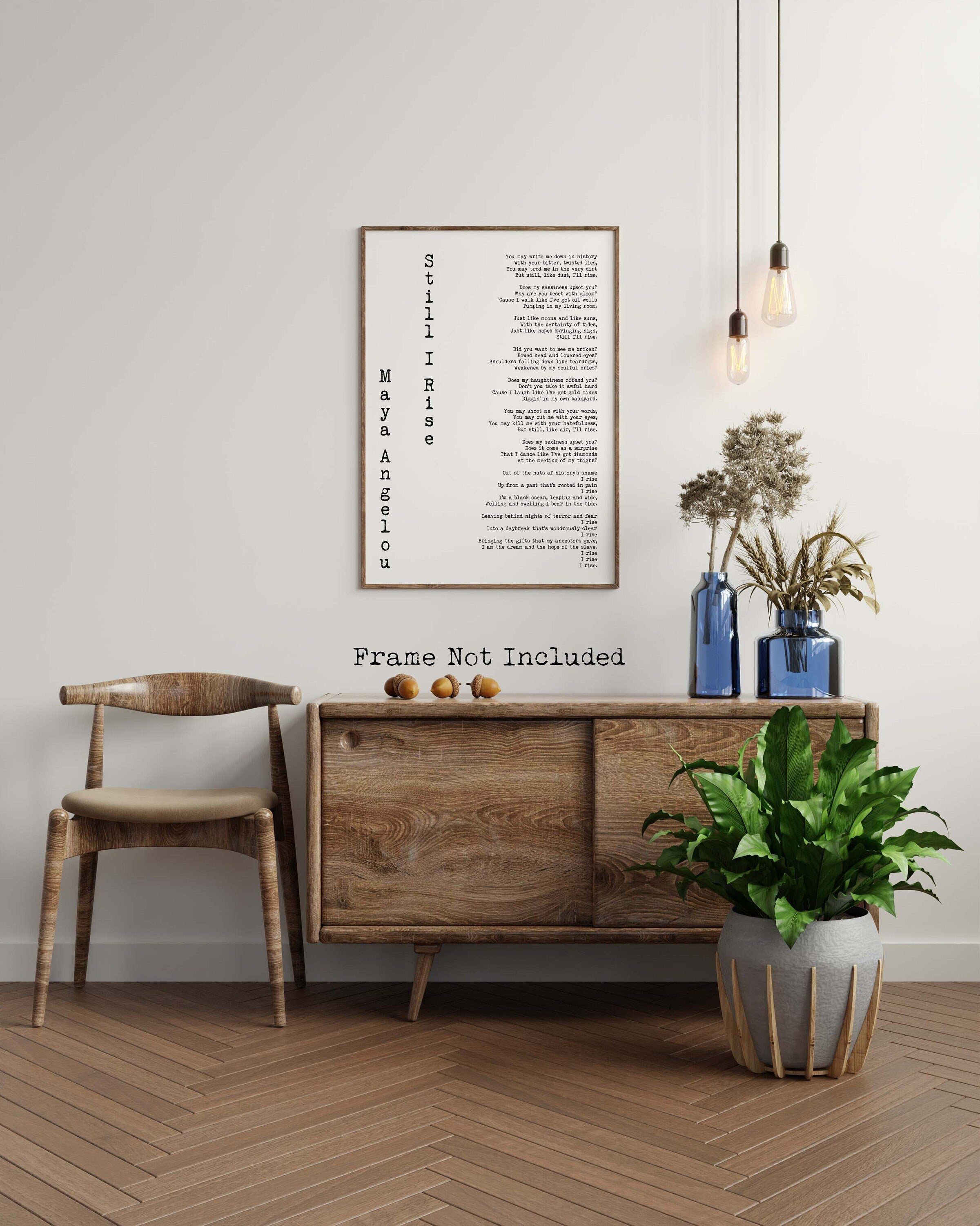 Still I Rise Poem Print – Maya Angelou Quote Poster