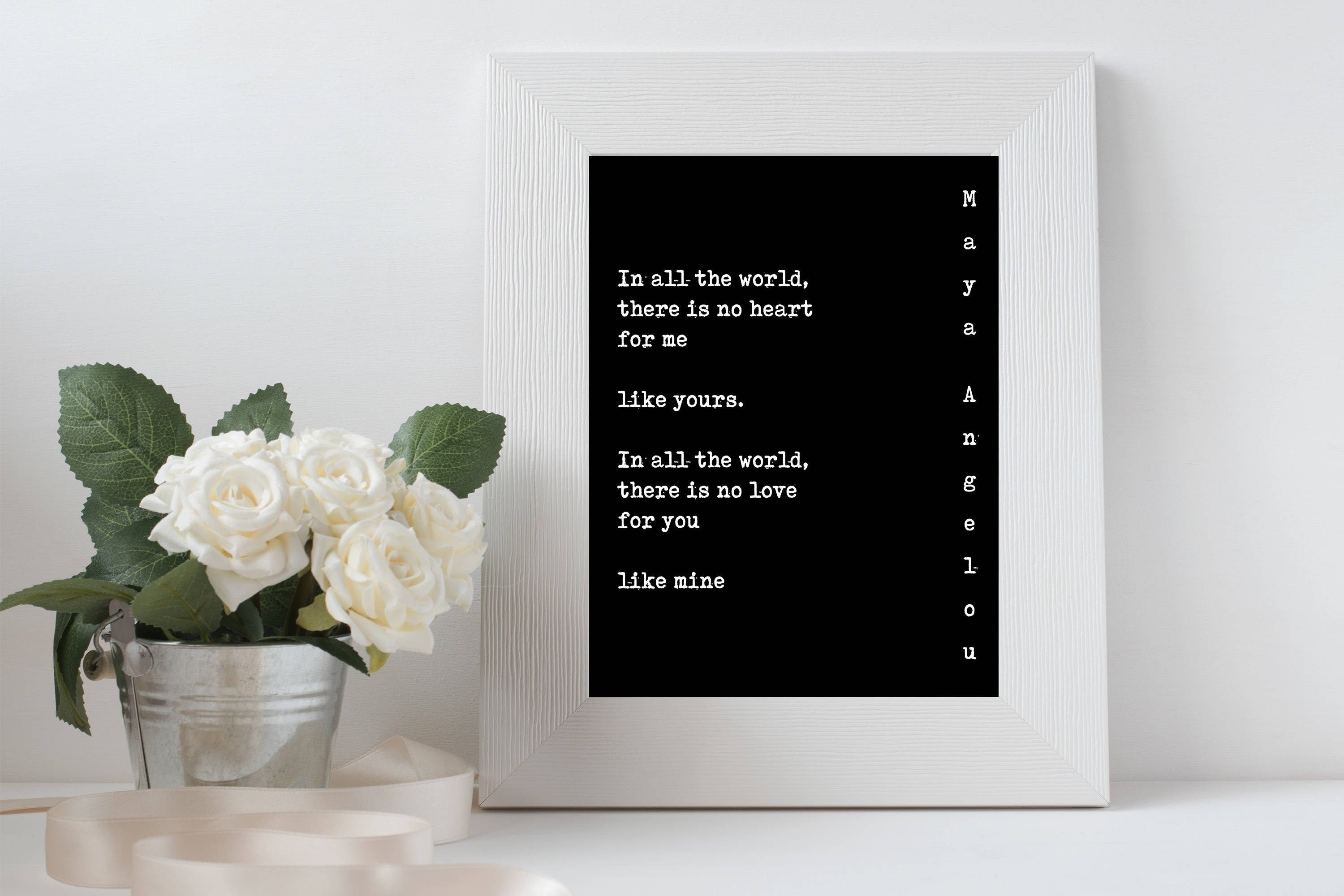Maya Angelou Love Quote Print, Romantic Literary Wall Art
