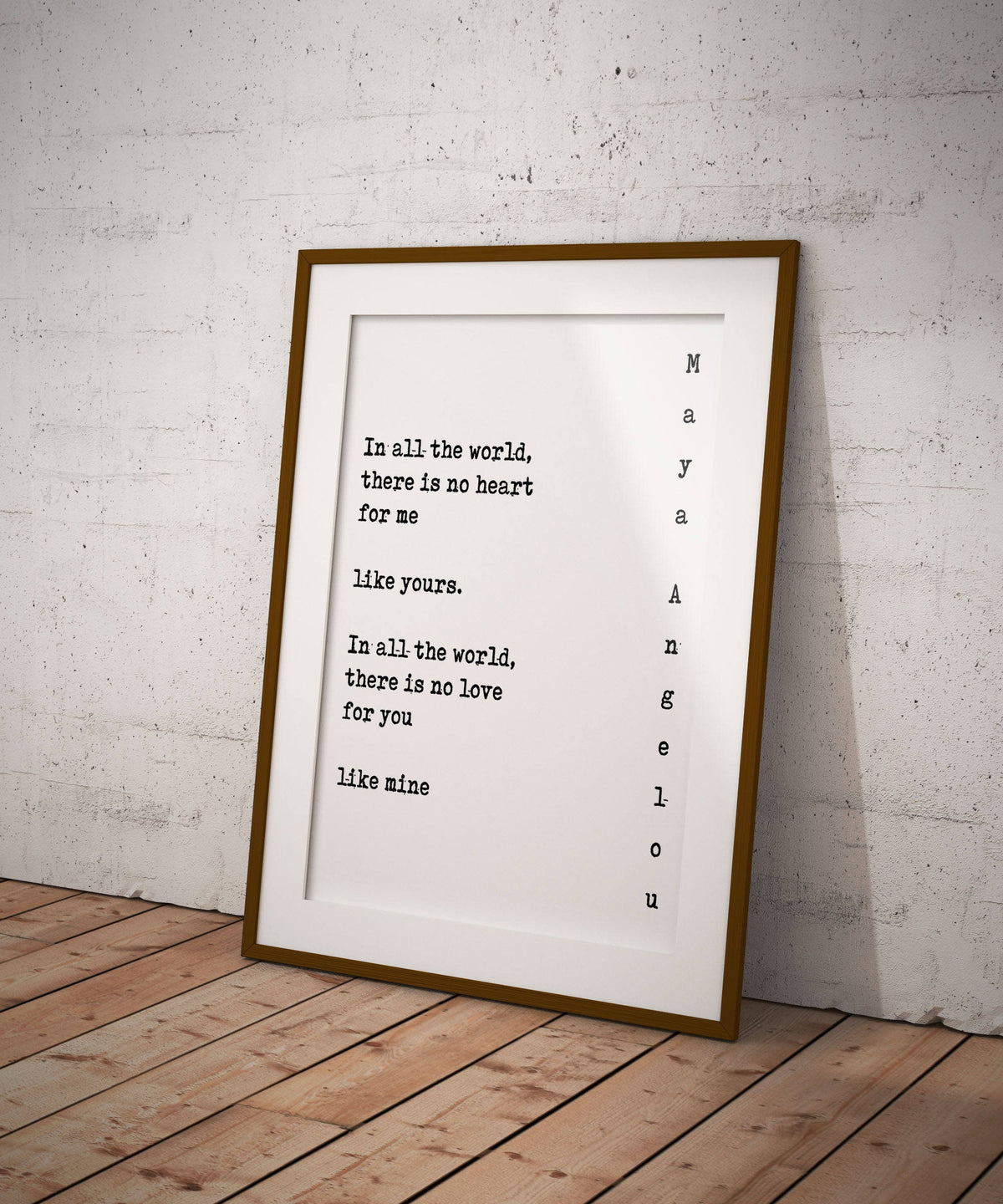 Maya Angelou Love Quote Print, Romantic Literary Wall Art
