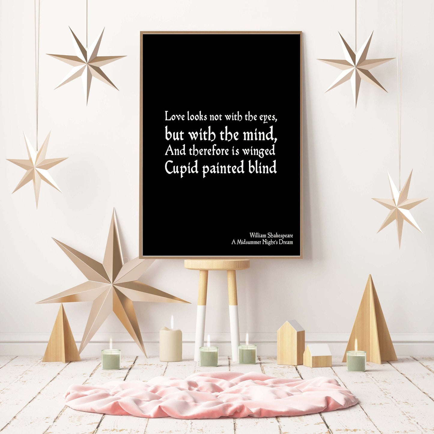 Shakespeare Love Quote Print – A Midsummer Night’s Dream, Literary Wall Art