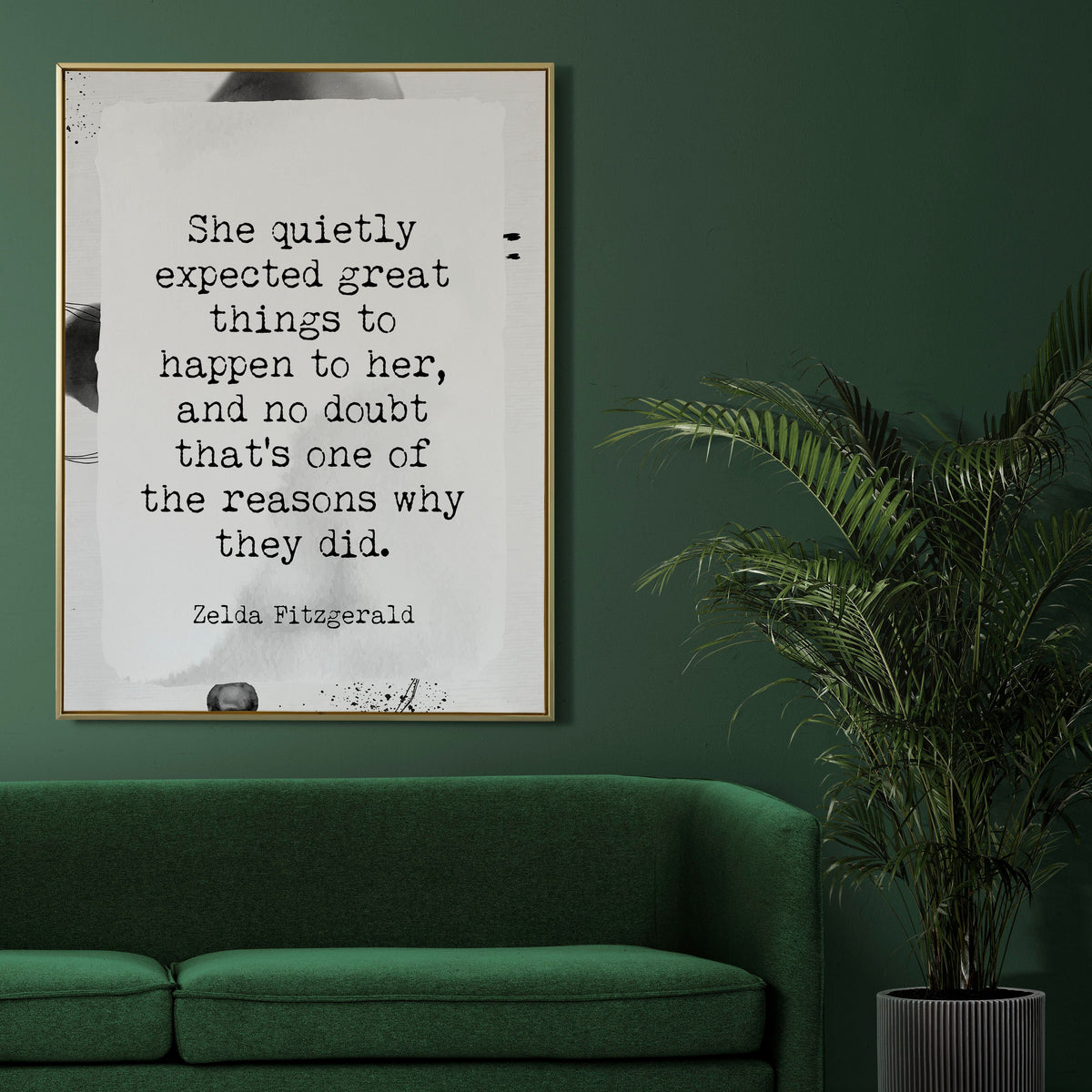 Zelda Fitzgerald Quote Art Print – She Quietly Expected Great Things