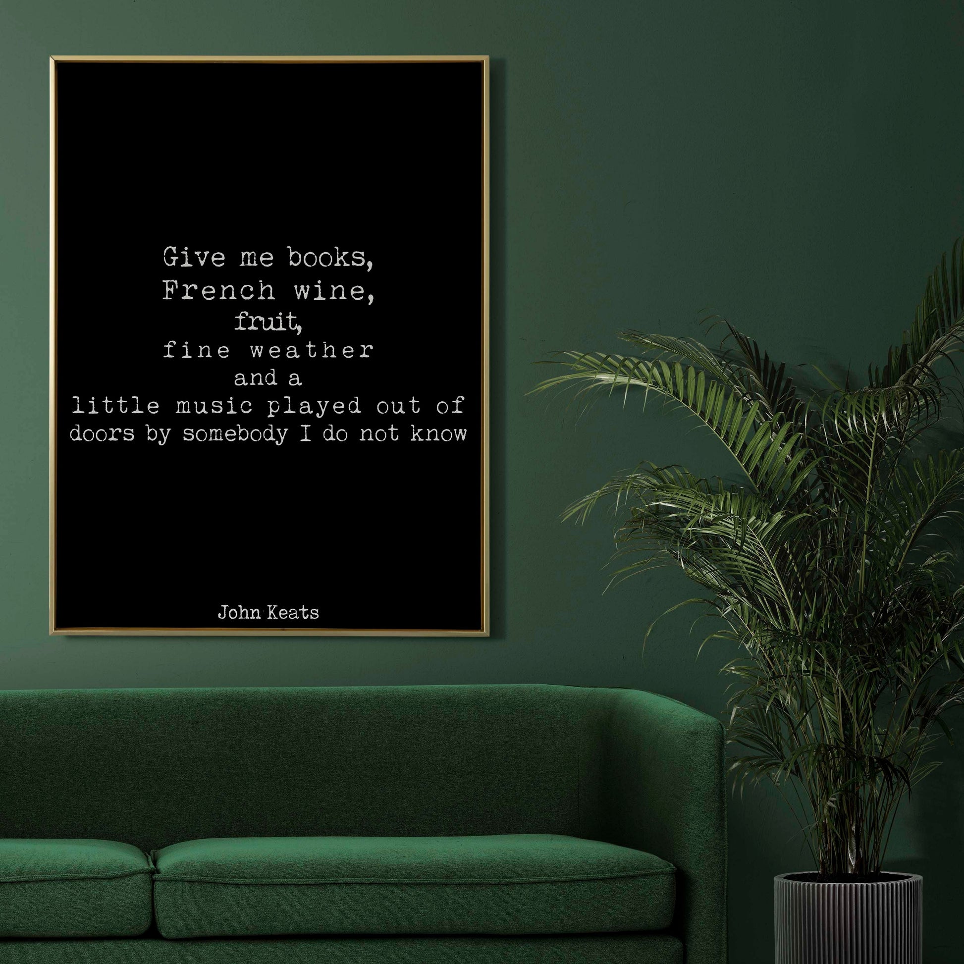 John Keats Quote Art Print – Minimalist Black & White Literary Wall Decor