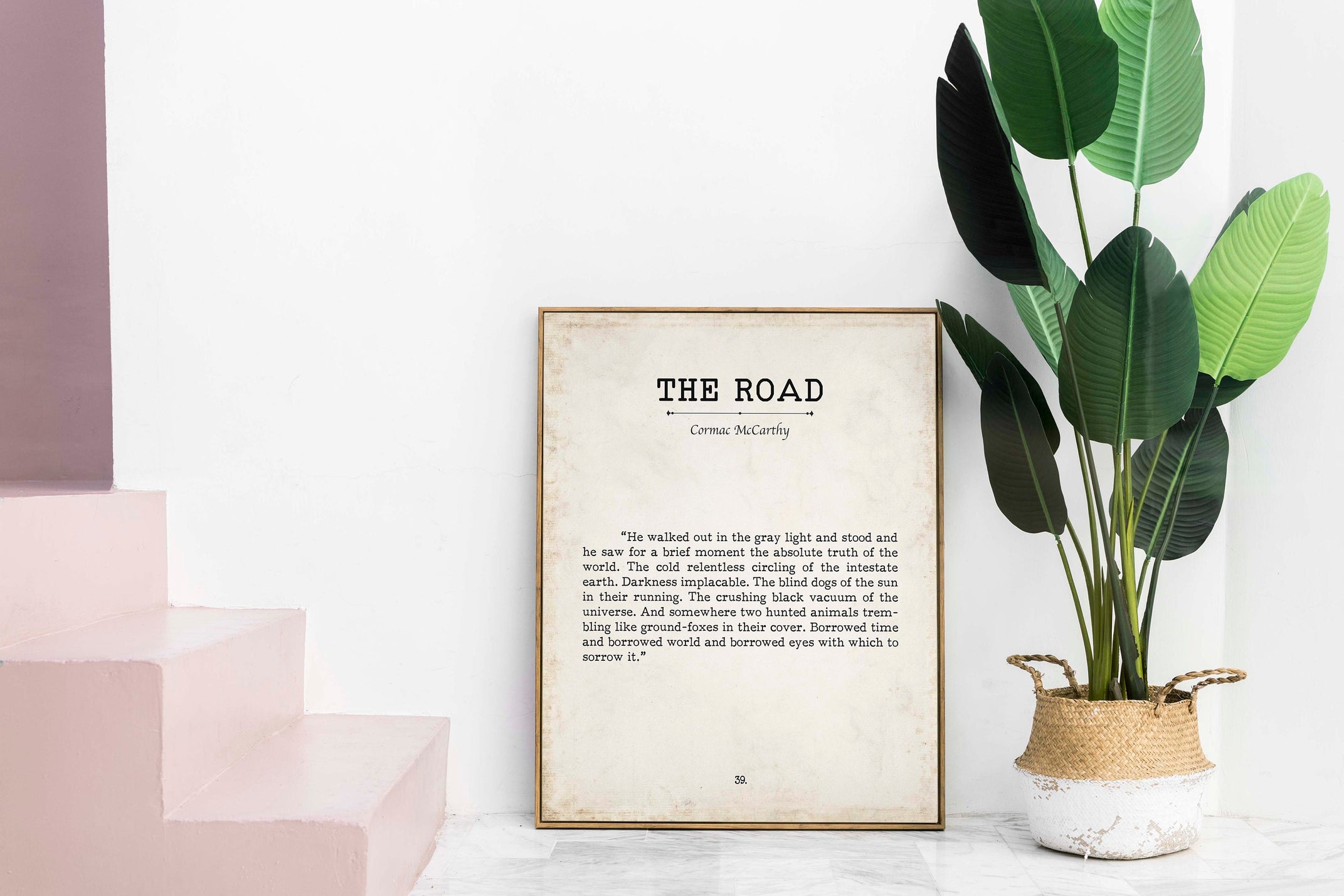Cormac McCarthy ‘The Road’ Quote Art Print – Vintage Literary Wall Decor
