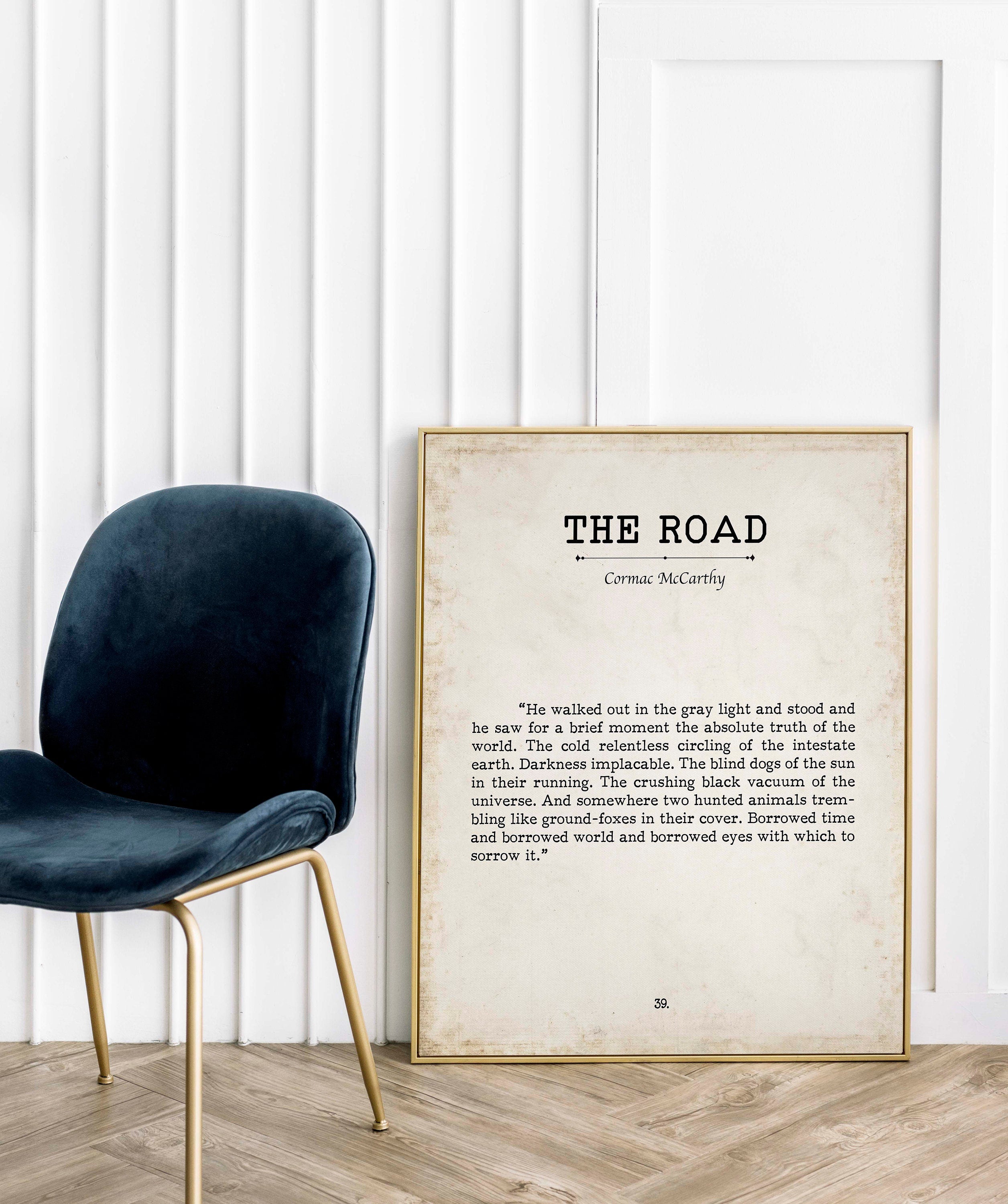 Cormac McCarthy ‘The Road’ Quote Art Print – Vintage Literary Wall Decor