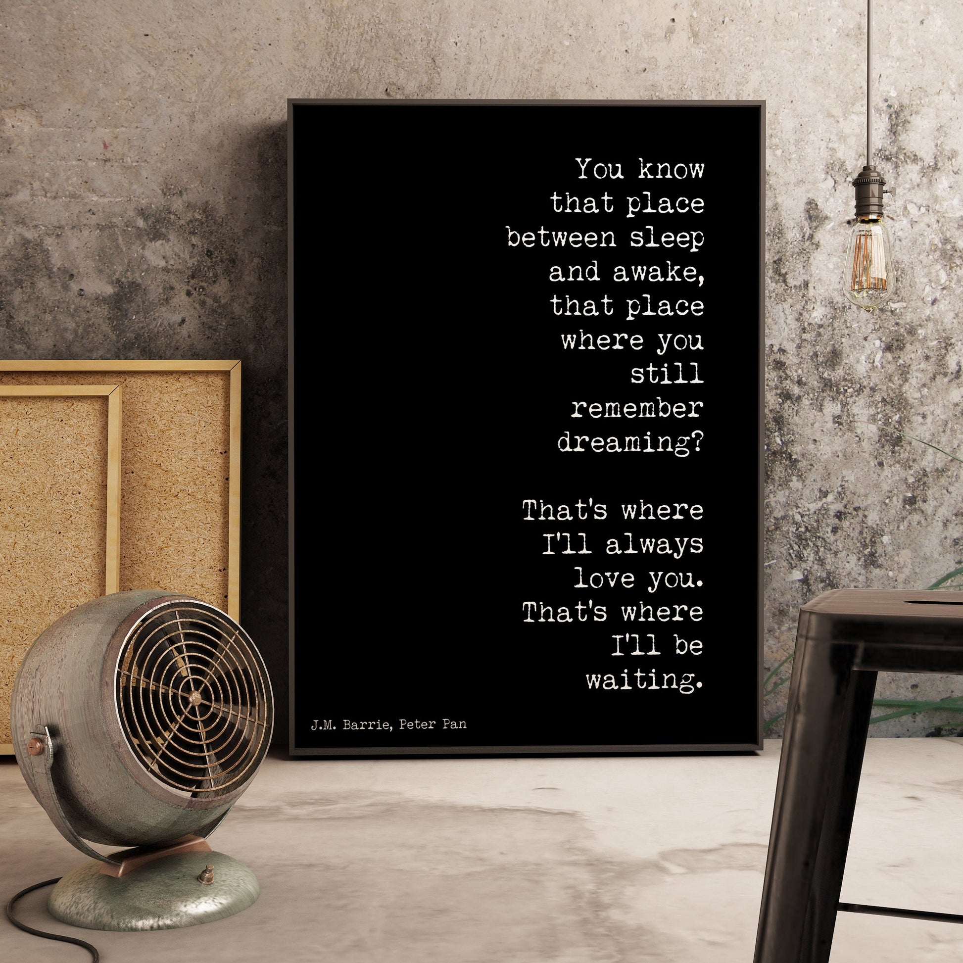 Framed Art Peter Pan Print, Nursery Decor