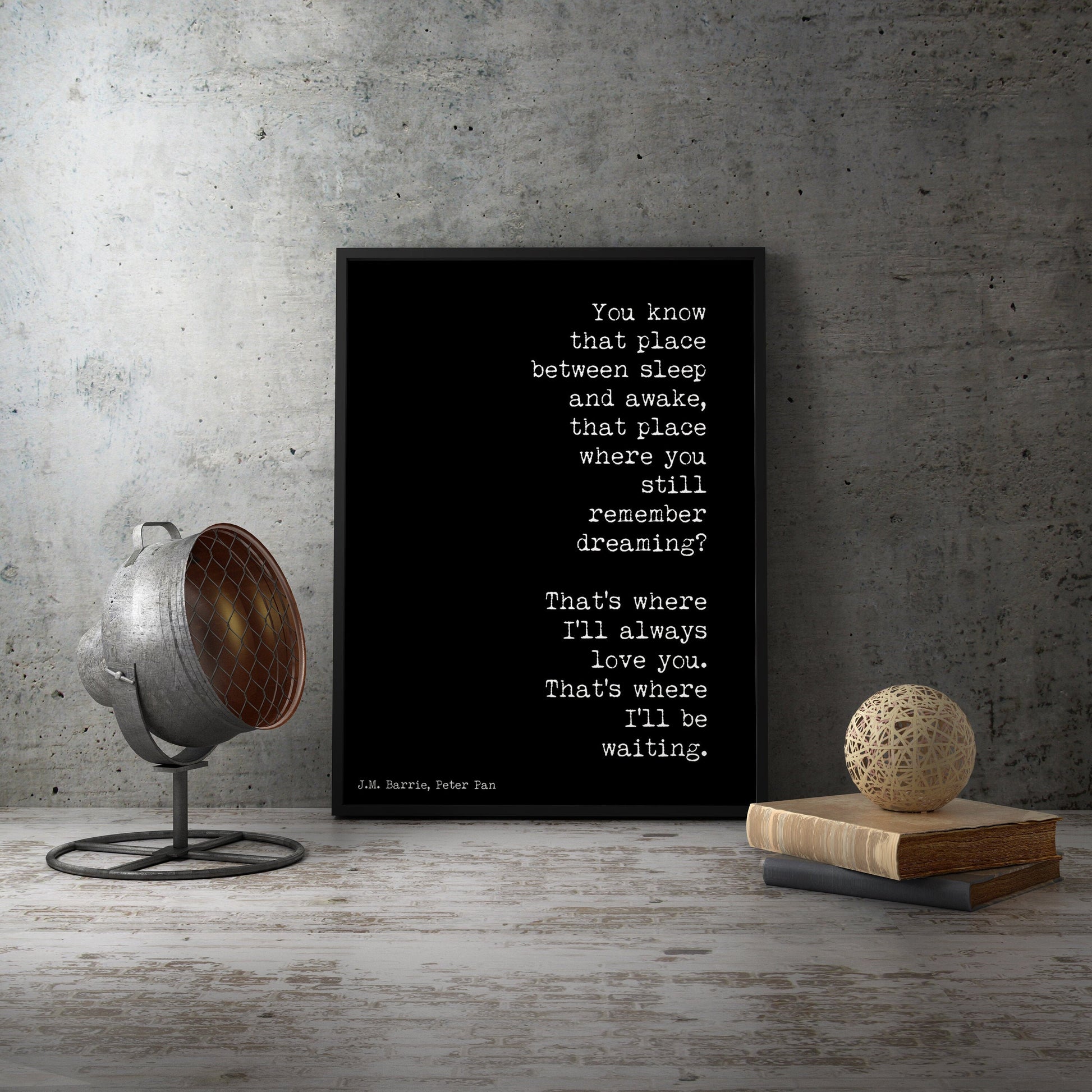 Framed Art Peter Pan Print, Nursery Decor