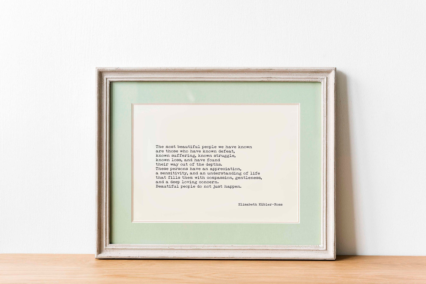 Elisabeth Kubler-Ross Quote Uplifting Artwork Typographic Print - Most Beautiful People