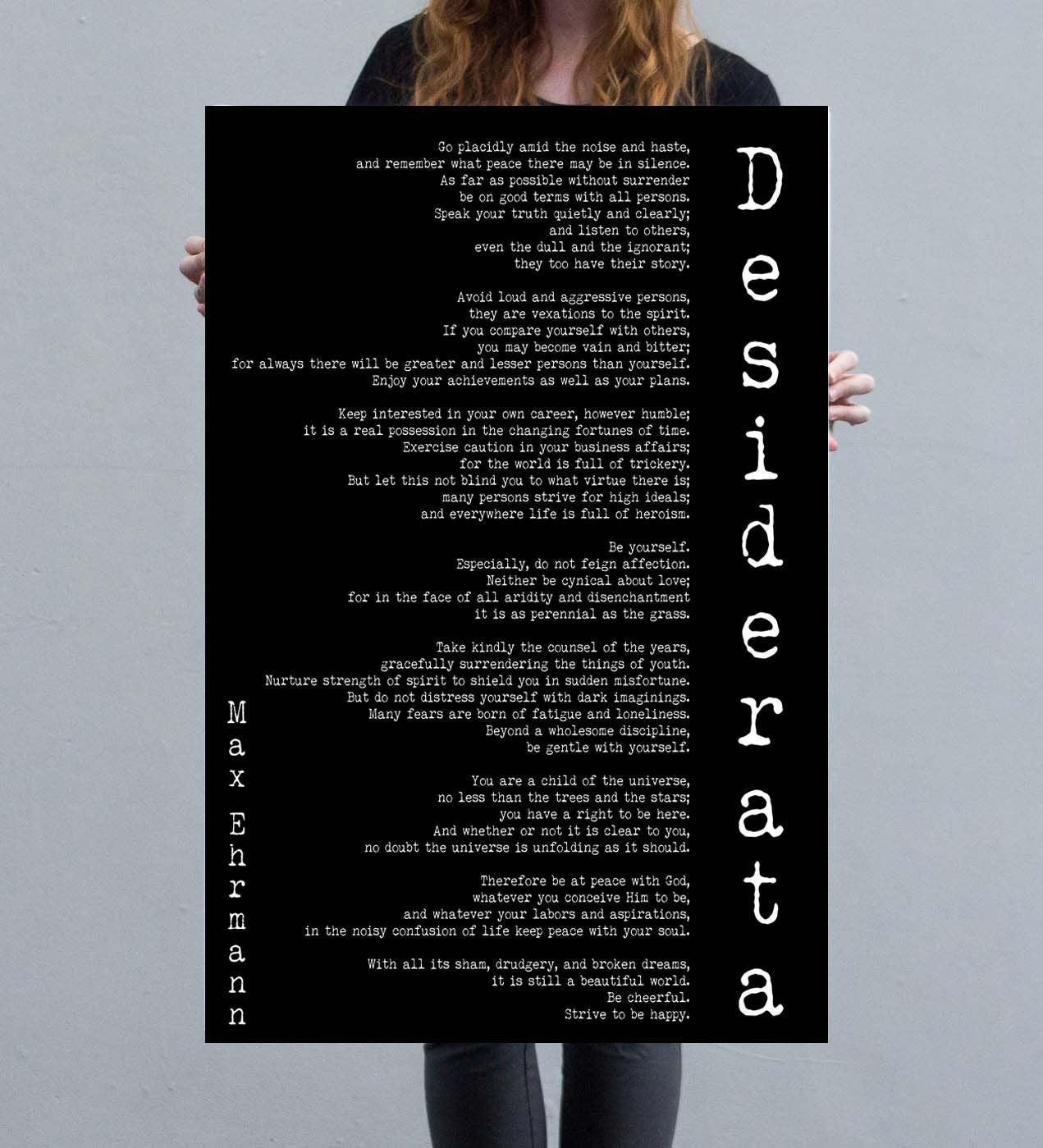 Desiderata Wall Art Gallery Wrapped Canvas Poem Print