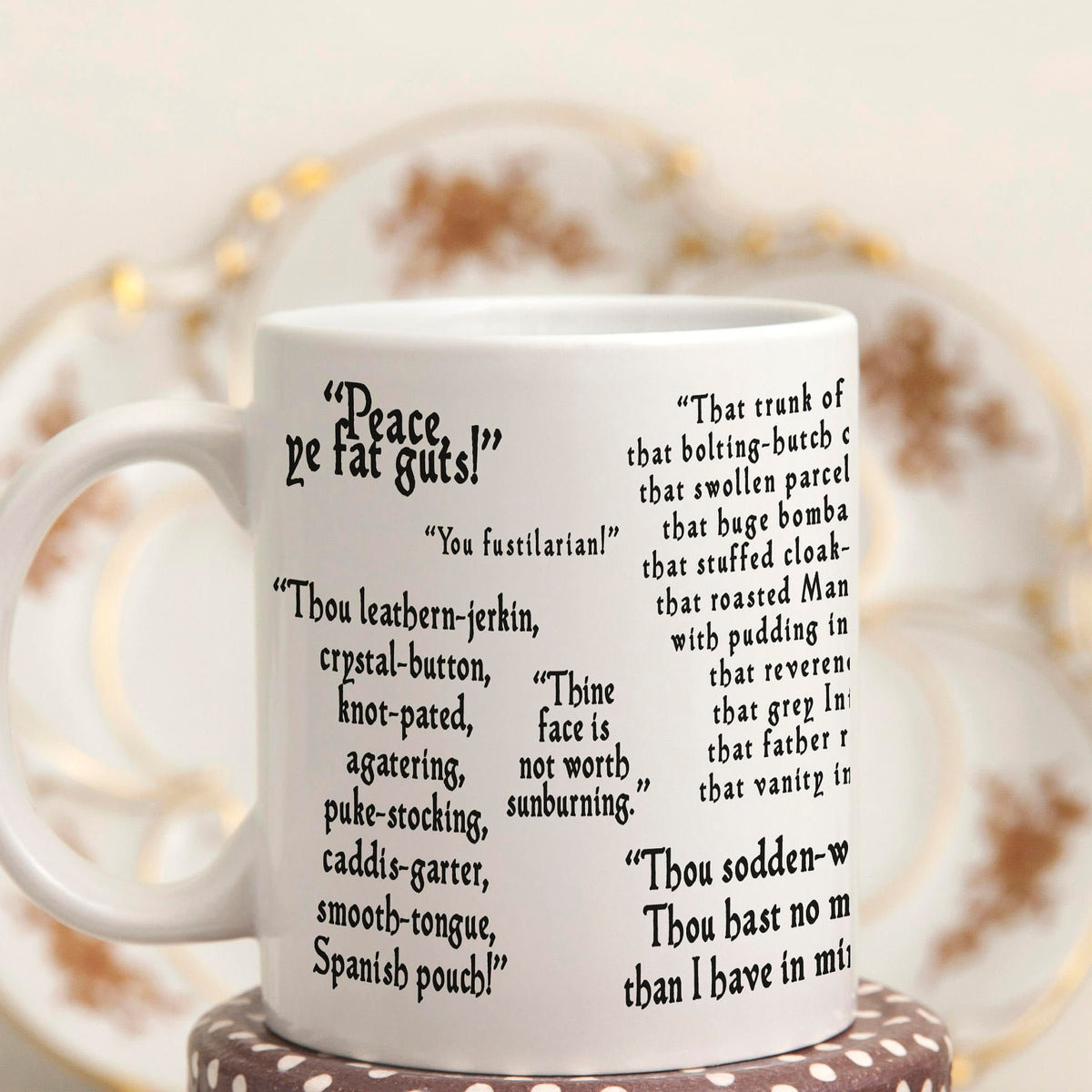 Funny quote mug, shakespeare mug