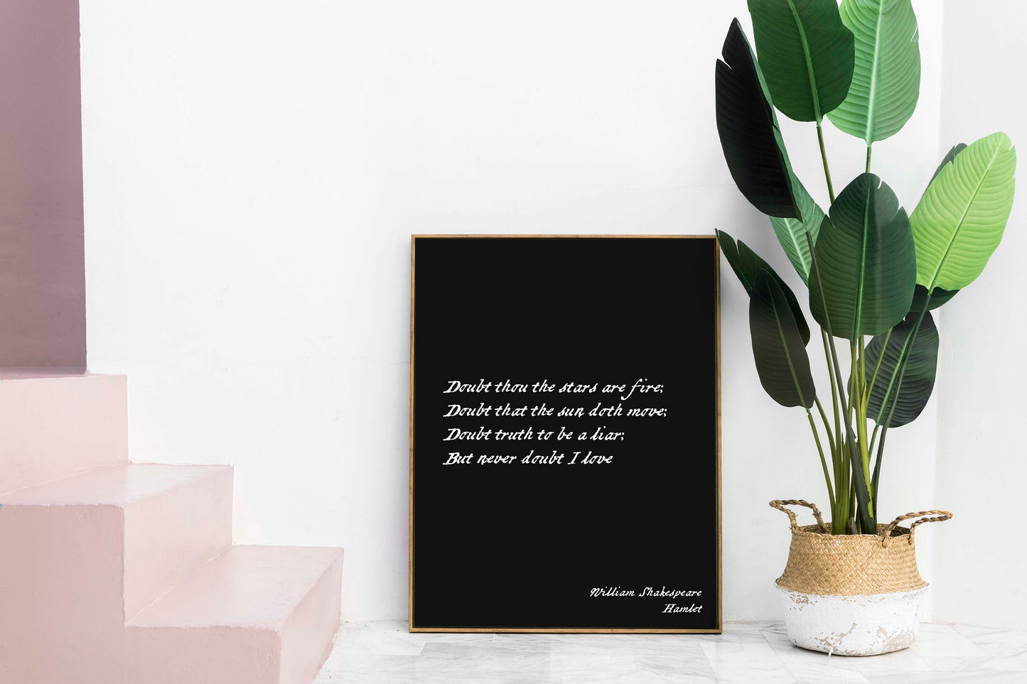 Never Doubt I Love William Shakespeare Quote from Hamlet, Wall Art Prints in Black & White
