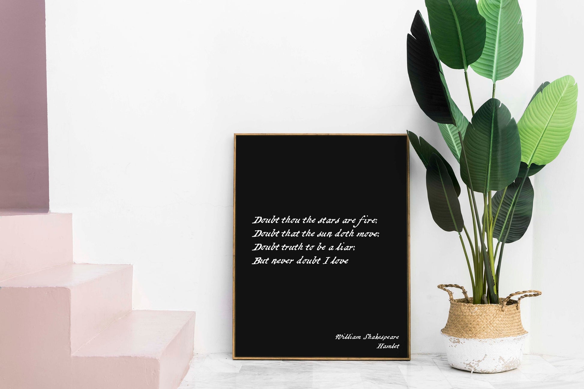 Never Doubt I Love William Shakespeare Quote from Hamlet, Wall Art Prints in Black & White