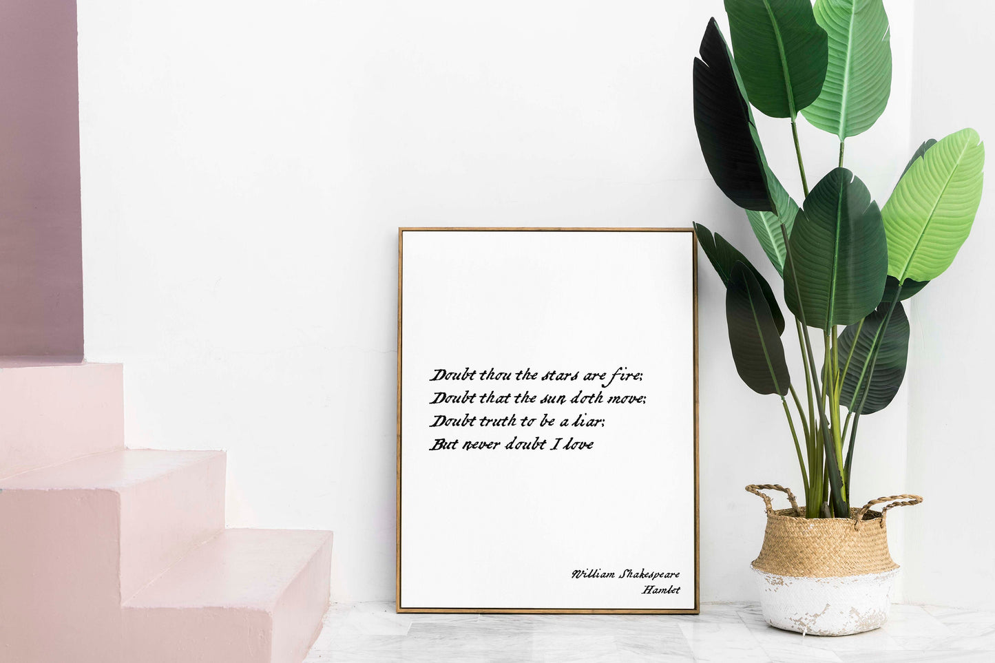 Never Doubt I Love William Shakespeare Quote from Hamlet, Wall Art Prints in Black & White