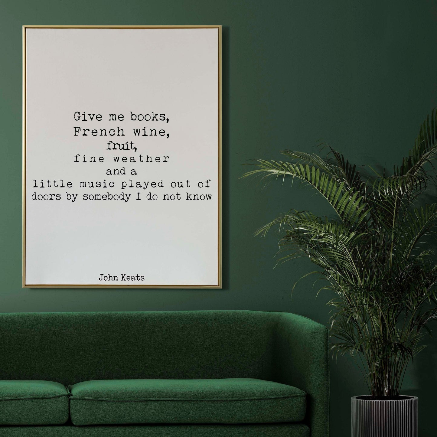 John Keats Quote Art Print – Minimalist Black & White Literary Wall Decor