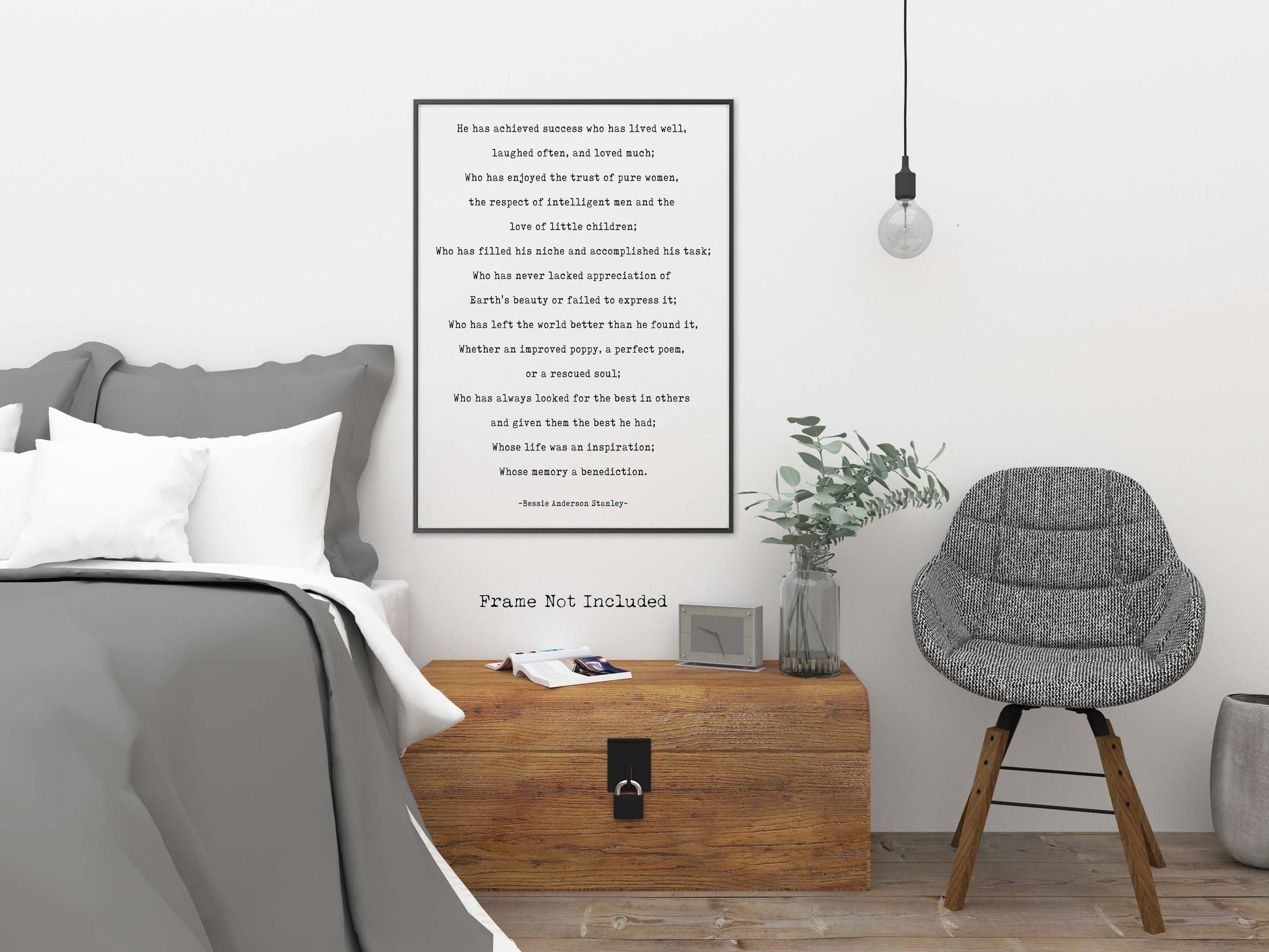 Success Poem Print by Bessie Anderson Stanley – Framed or Unframed