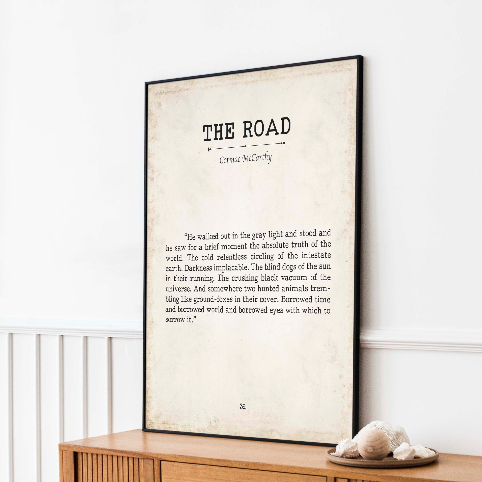 Cormac McCarthy ‘The Road’ Quote Art Print – Vintage Literary Wall Decor