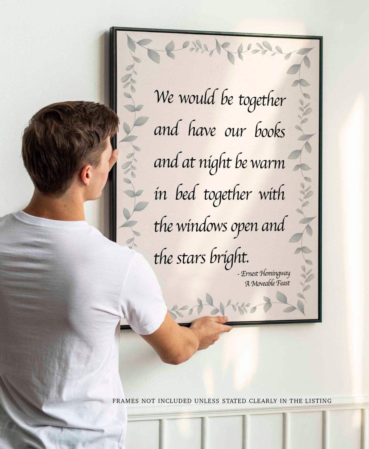 Ernest Hemingway Quote Print – Romantic Literary Wall Art