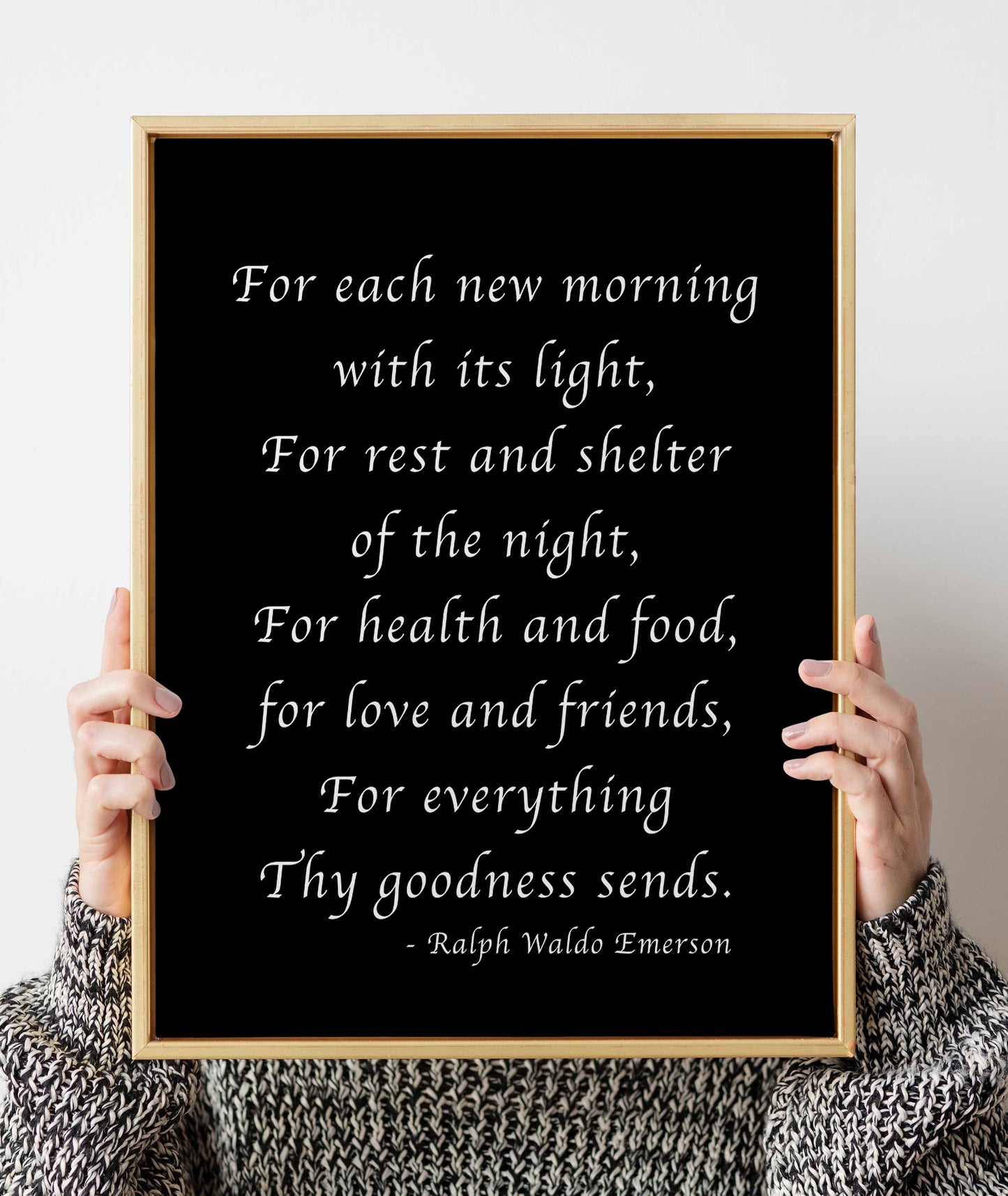 Ralph Waldo Emerson Positive Quote, Prayer Poem