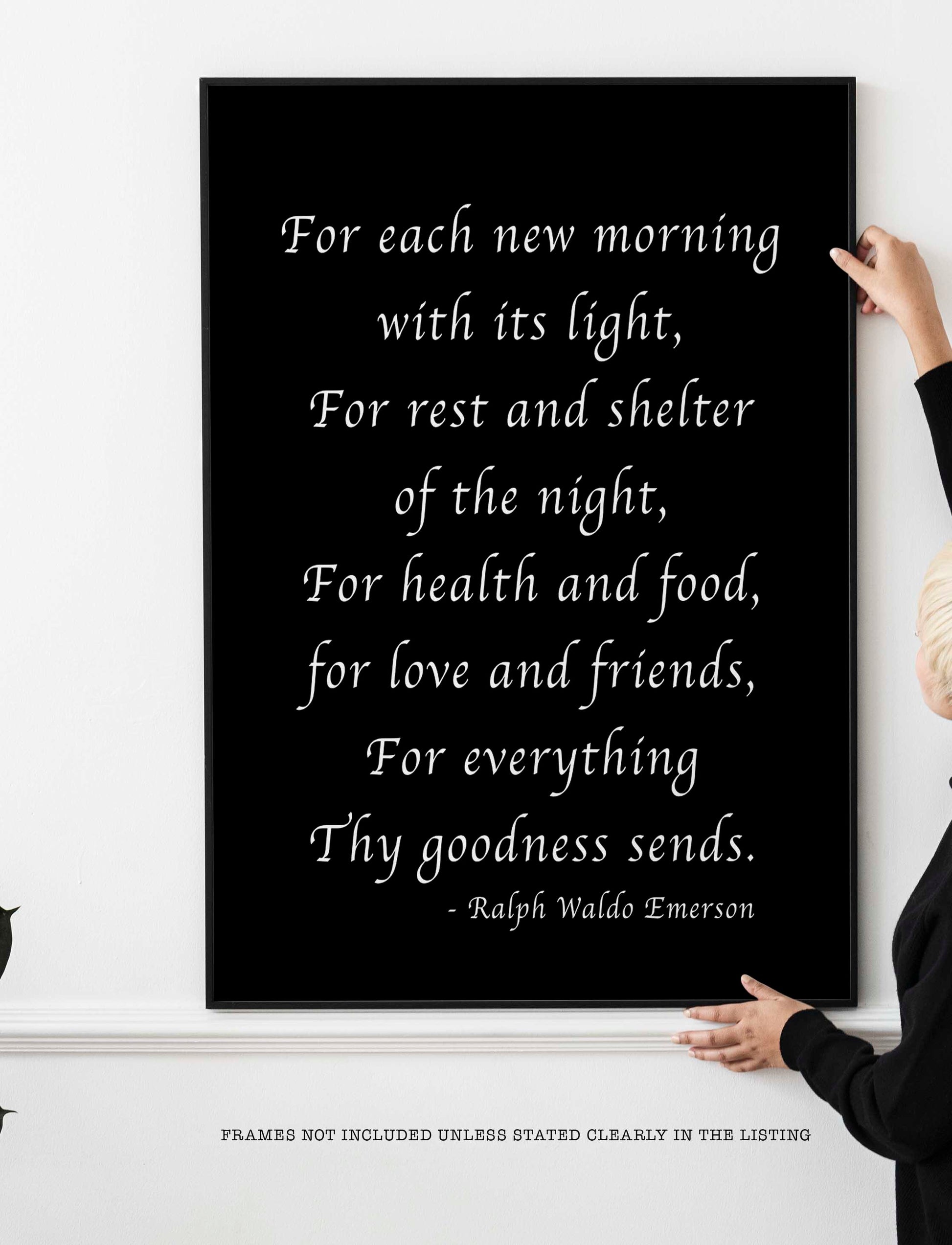 Ralph Waldo Emerson Positive Quote, Prayer Poem