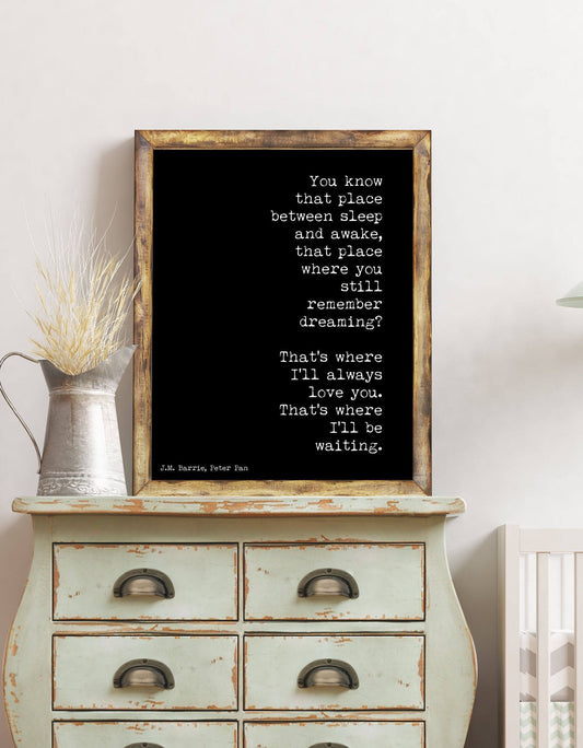 I'll Always Love You Peter Pan Print, Nursery or Bedroom Wall Decor
