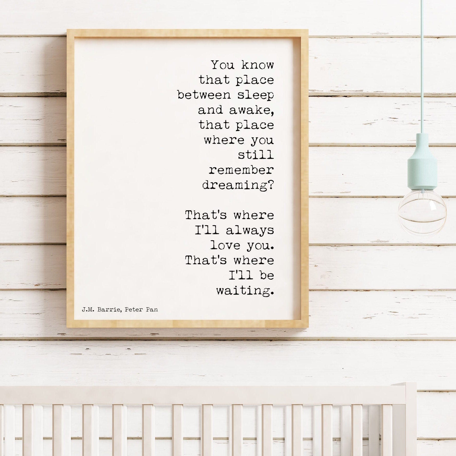 I'll Always Love You Peter Pan Print, Nursery or Bedroom Wall Decor