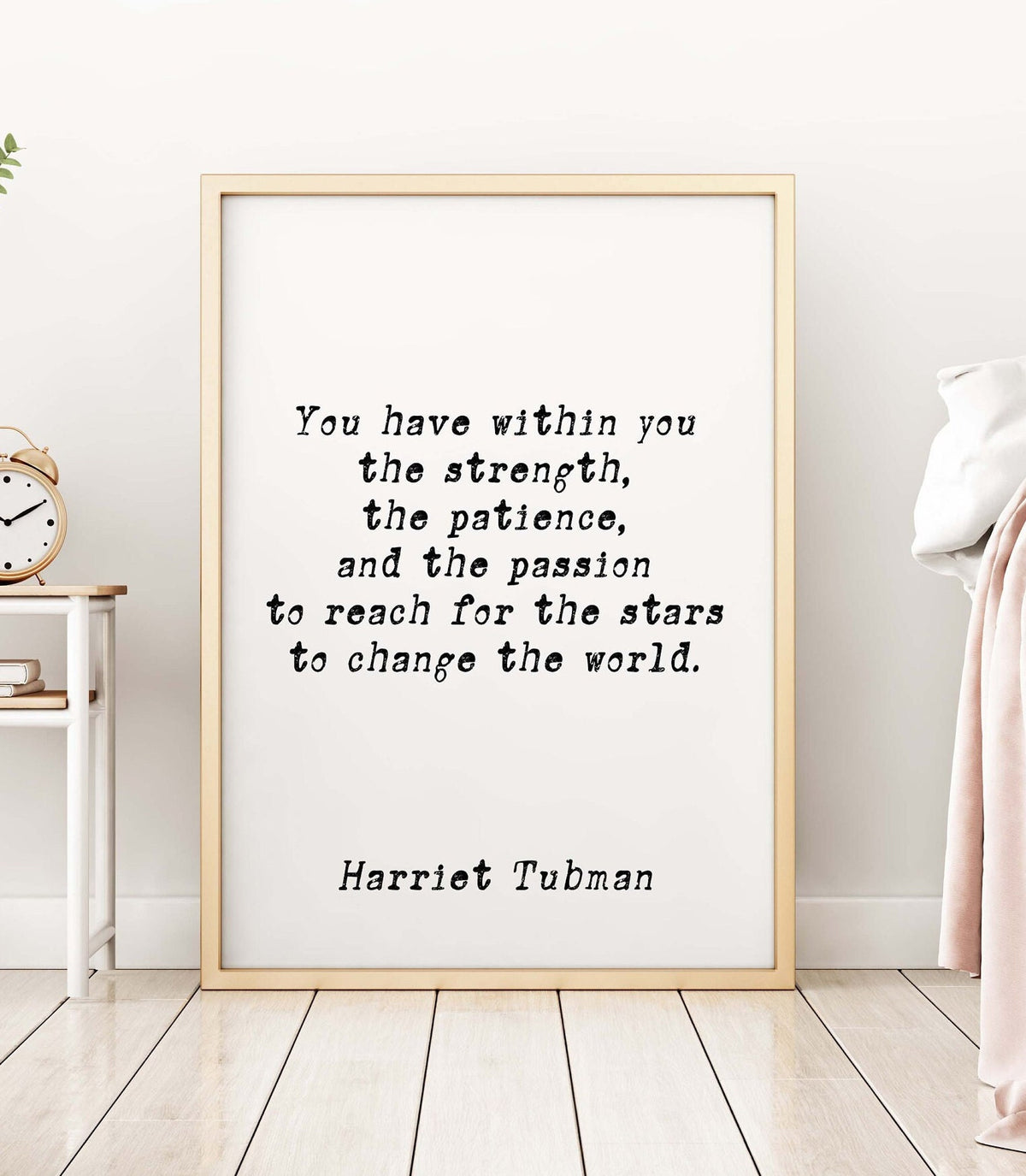 Harriet Tubman Quote Print, Inspirational Gift Wall Art Prints in Black & White