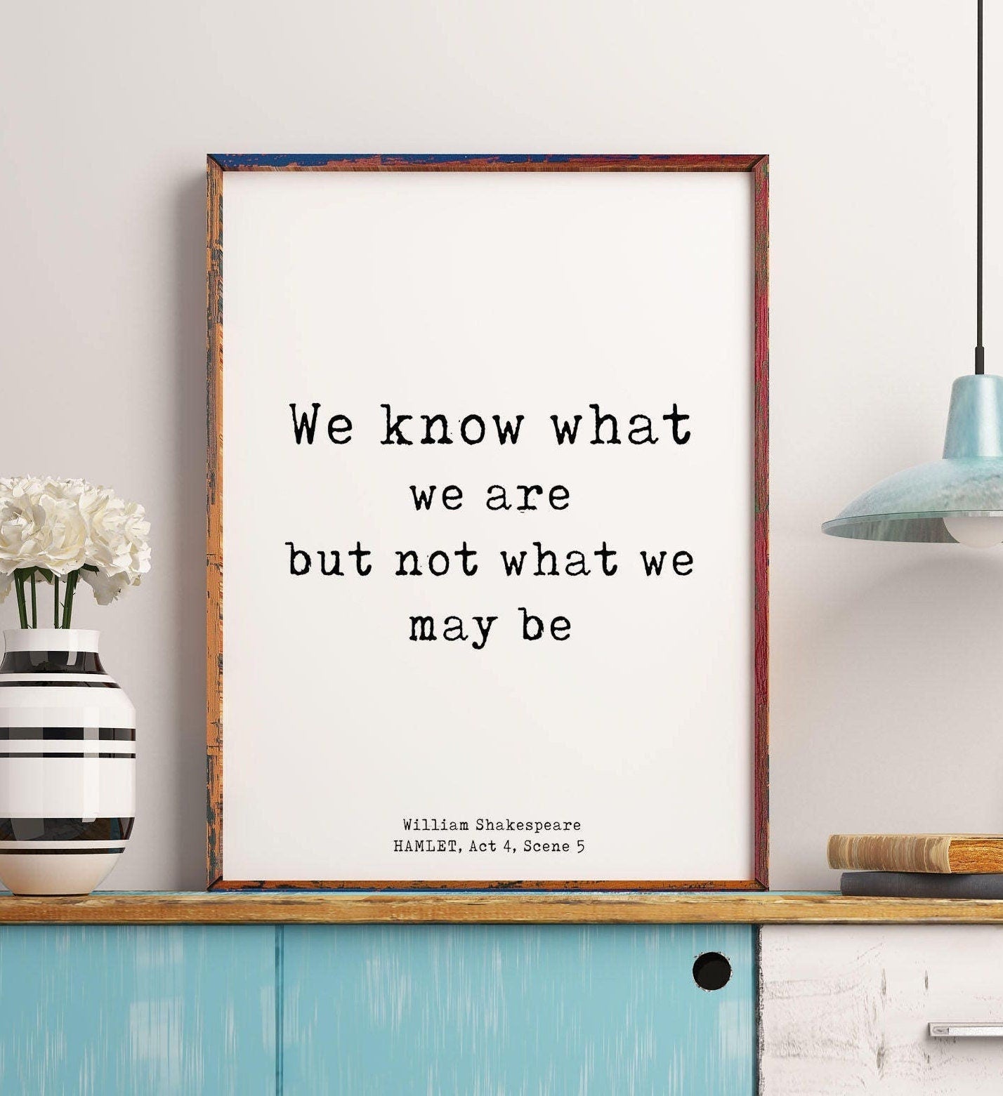 William Shakespeare Quote Print Hamlet Literary Wall Art